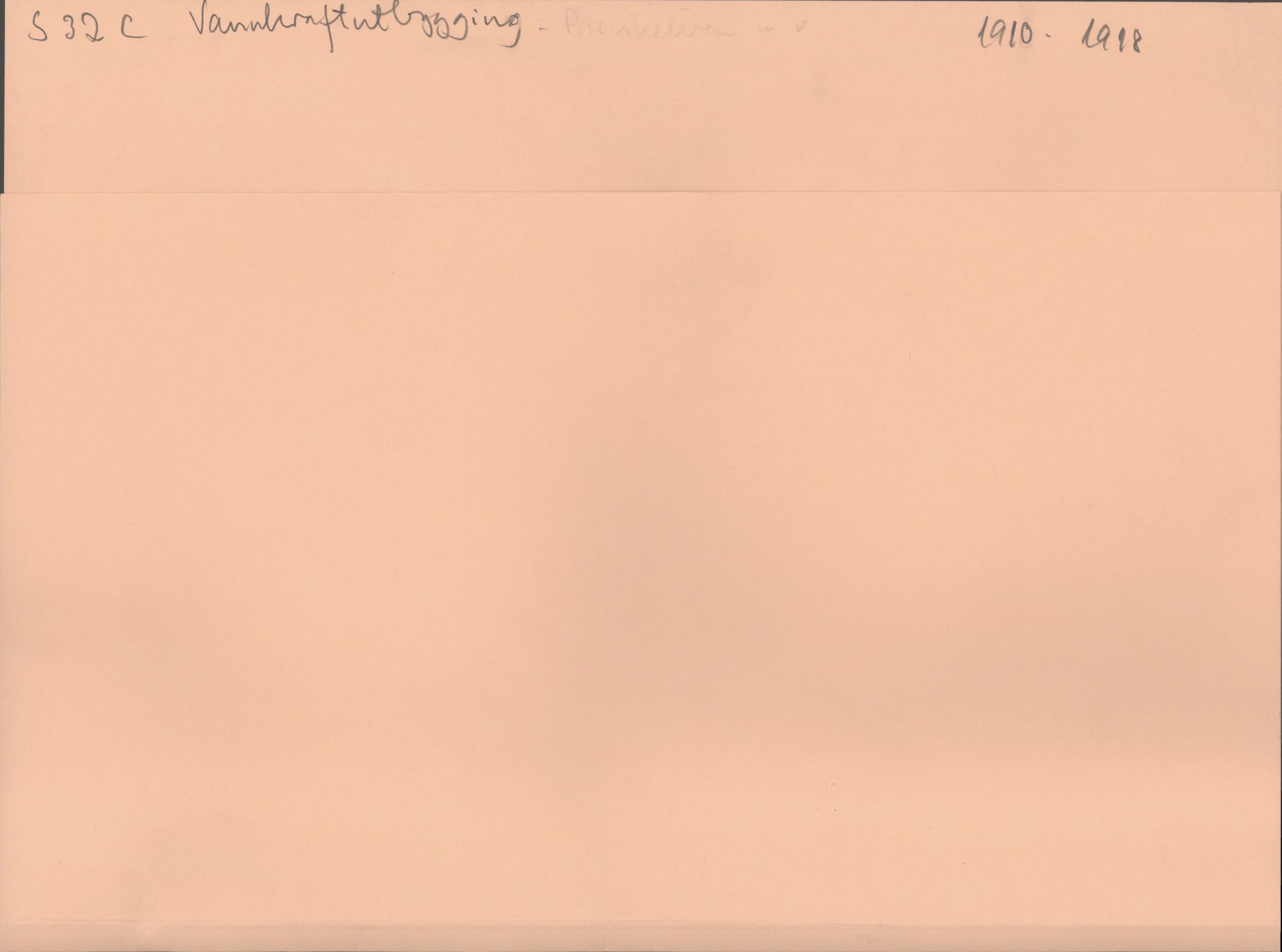 A/S Sydvaranger, RA/PA-0383/D/Da/L0013/0001: S-arkiv / Vannkraftutbygging, 1910-1919, s. 1