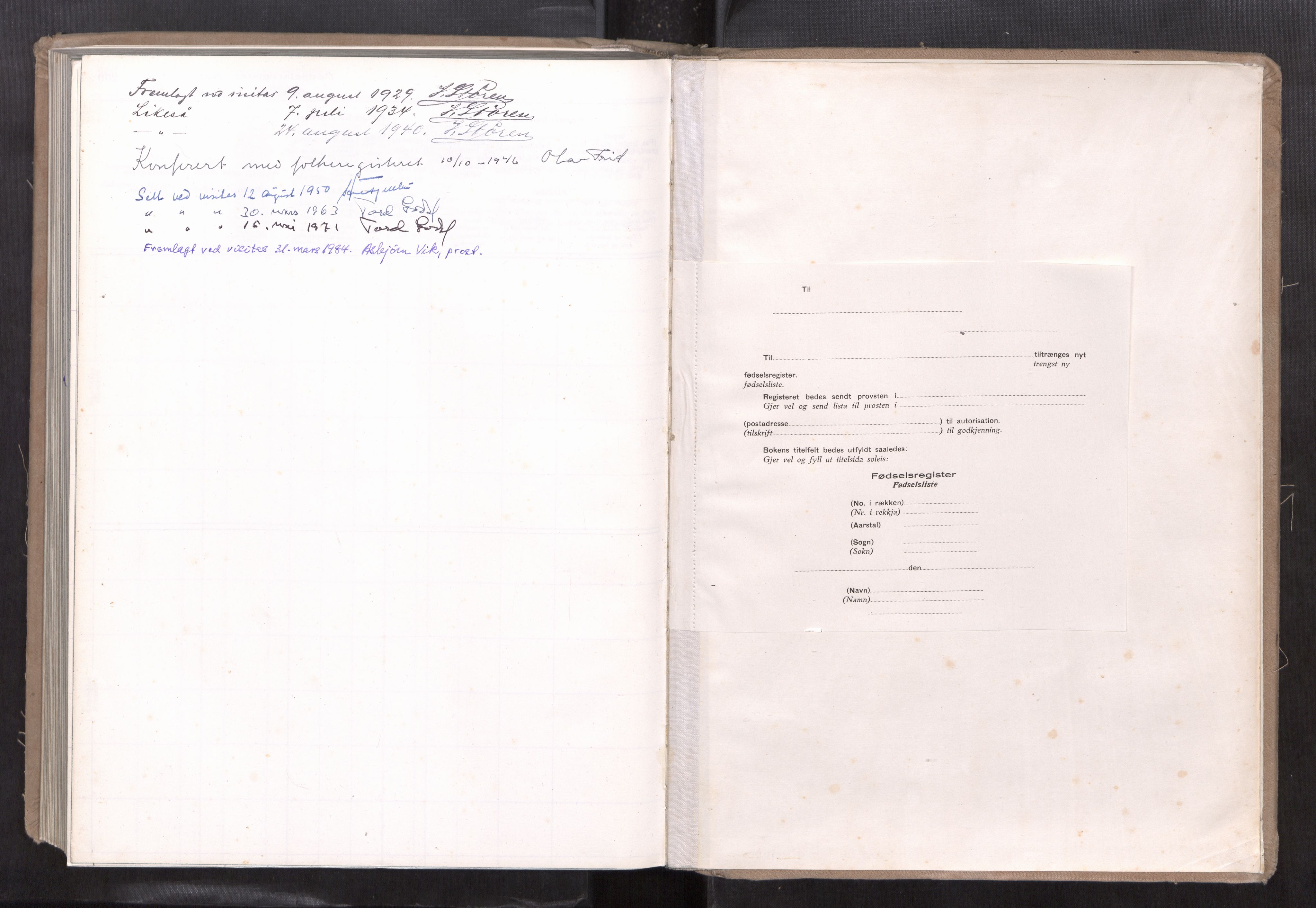 Ministerialprotokoller, klokkerbøker og fødselsregistre - Sør-Trøndelag, AV/SAT-A-1456/652/L0656: Fødselsregister nr. 652---, 1924-1982