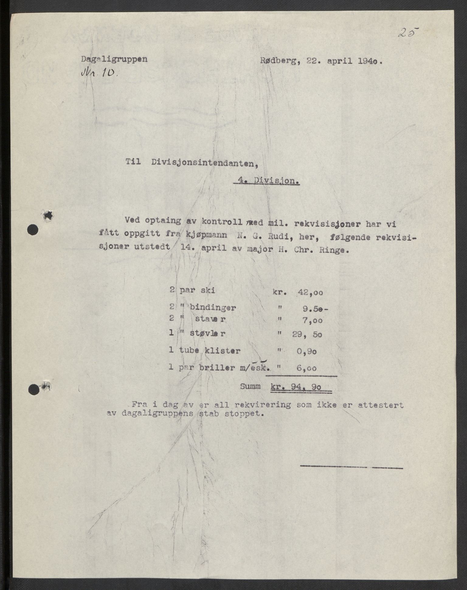 Forsvaret, Forsvarets krigshistoriske avdeling, AV/RA-RAFA-2017/Y/Yb/L0108: II-C-11-466-499  -  4. Divisjon., 1940, s. 24