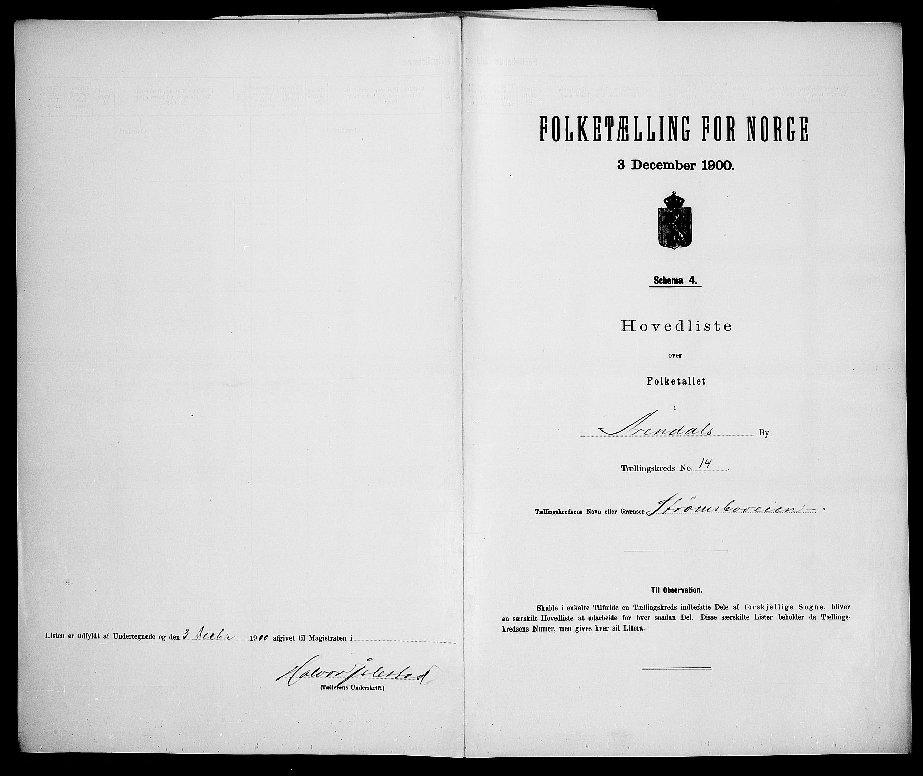 SAK, Folketelling 1900 for 0903 Arendal kjøpstad, 1900, s. 53