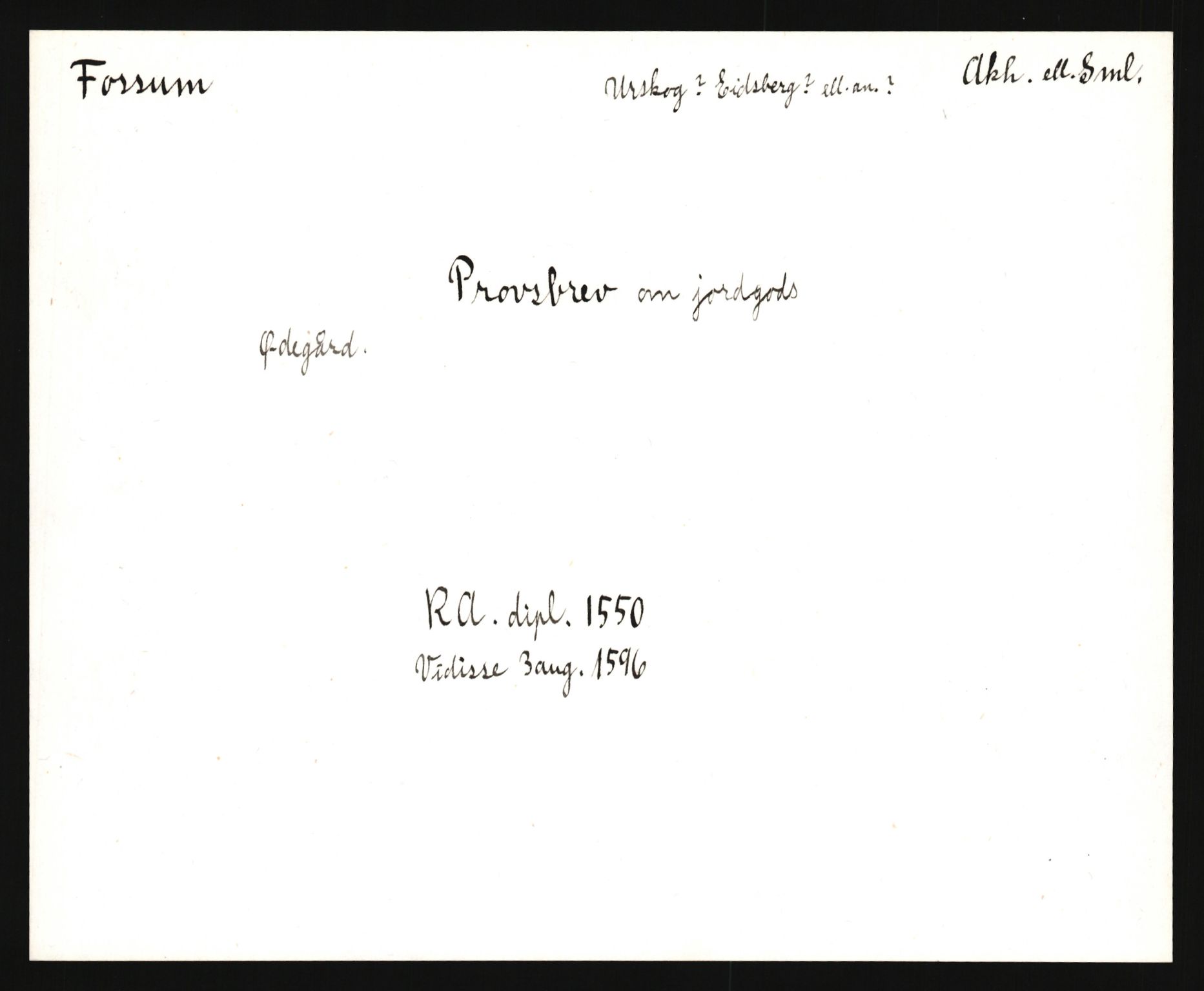 Riksarkivets diplomsamling, AV/RA-EA-5965/F35/F35e/L0034: Registreringssedler Nordland, Troms og ikke stedfestede ("uplasserte") sedler, 1400-1700, s. 407