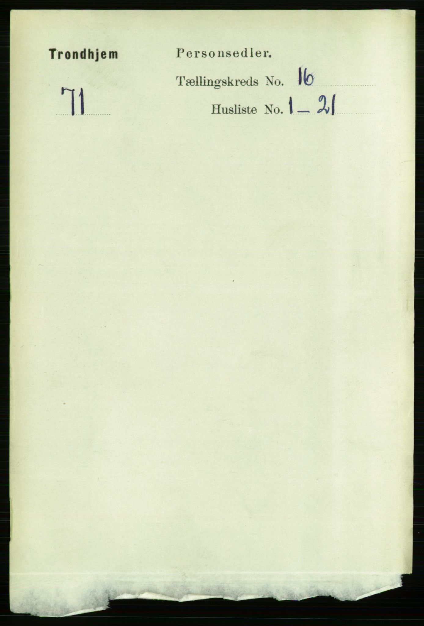 RA, Folketelling 1891 for 1601 Trondheim kjøpstad, 1891, s. 12319