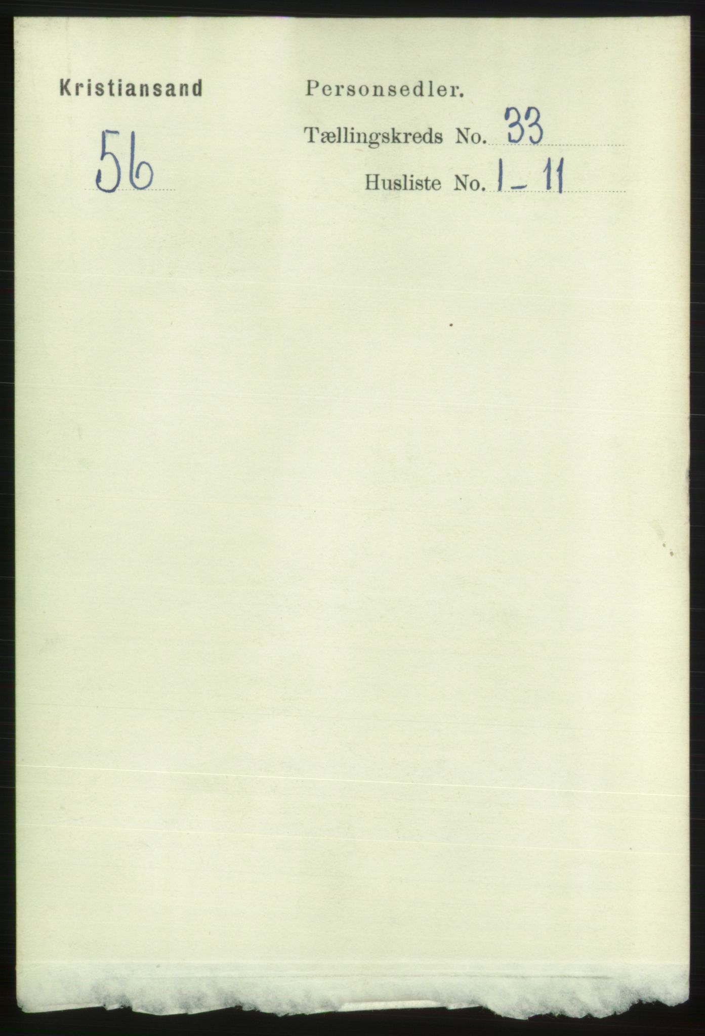 RA, Folketelling 1891 for 1001 Kristiansand kjøpstad, 1891, s. 10687