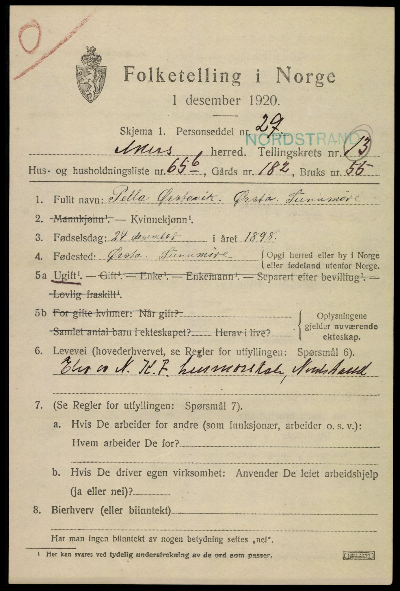 SAO, Folketelling 1920 for 0218 Aker herred, 1920, s. 78658