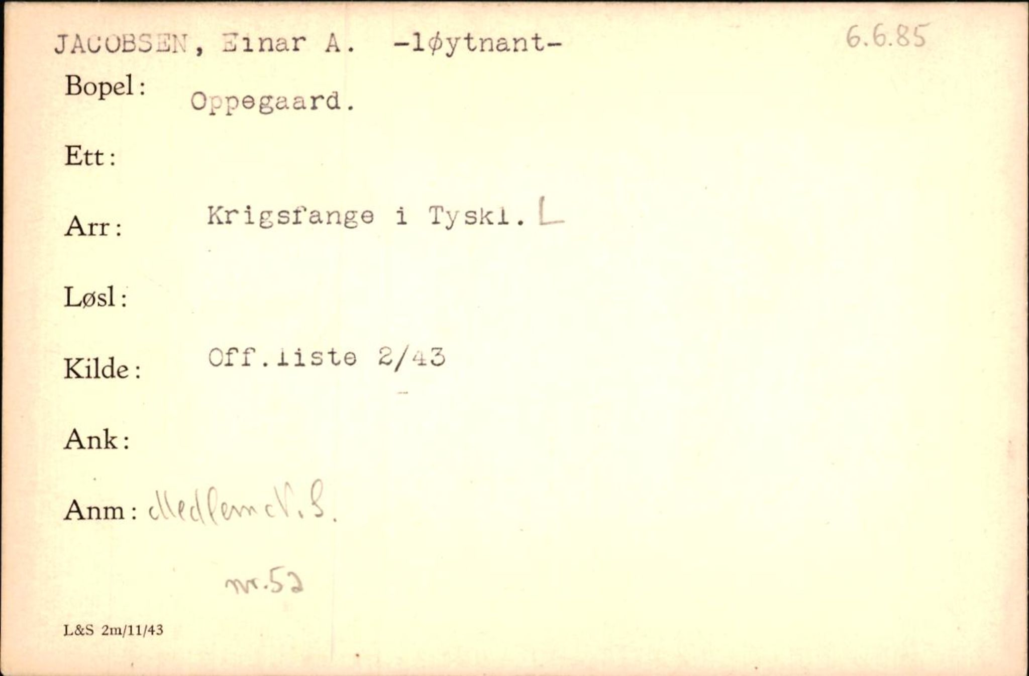 Forsvaret, Forsvarets krigshistoriske avdeling, AV/RA-RAFA-2017/Y/Yf/L0200: II-C-11-2102  -  Norske krigsfanger i Tyskland, 1940-1945, s. 506