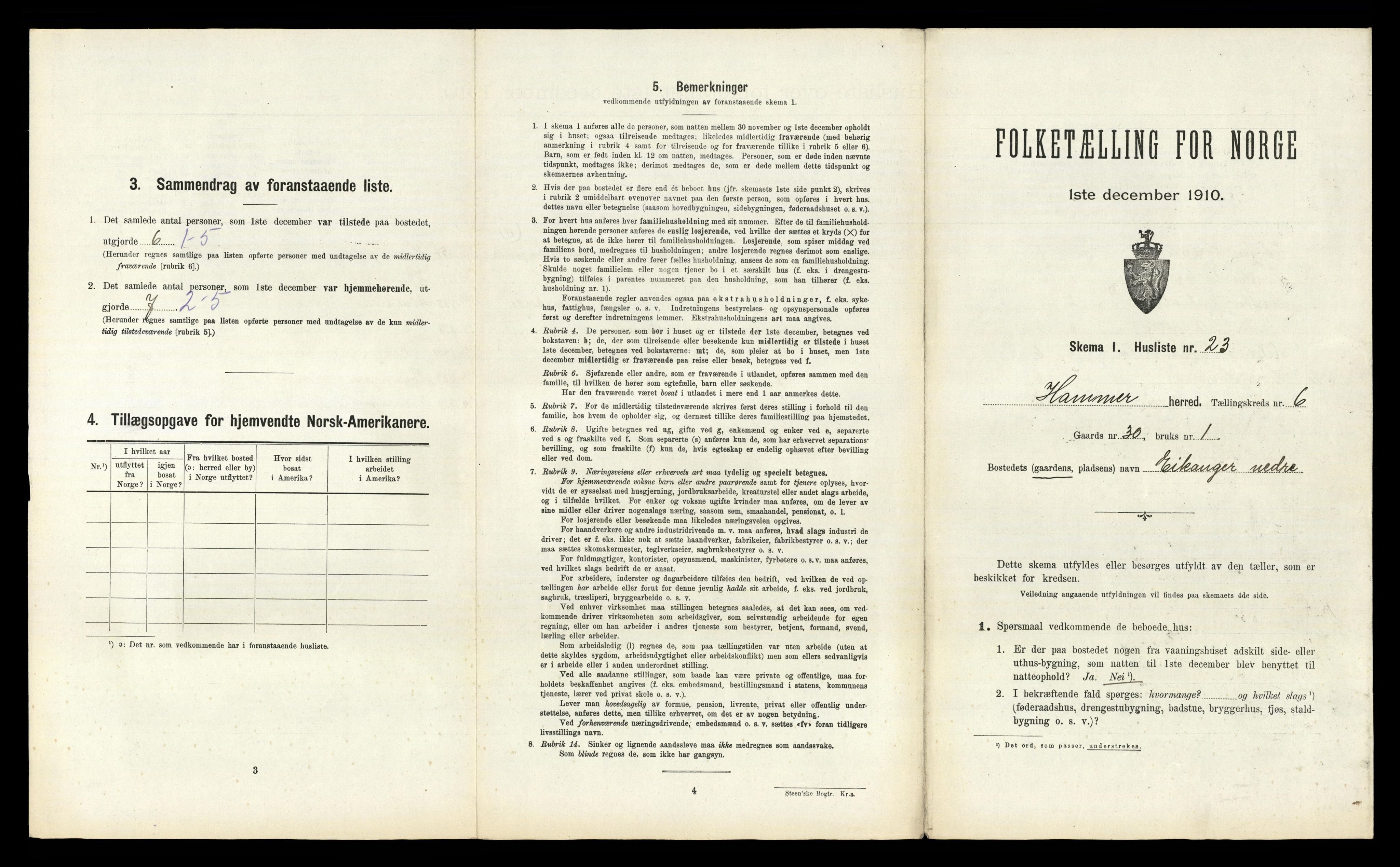 RA, Folketelling 1910 for 1254 Hamre herred, 1910, s. 384