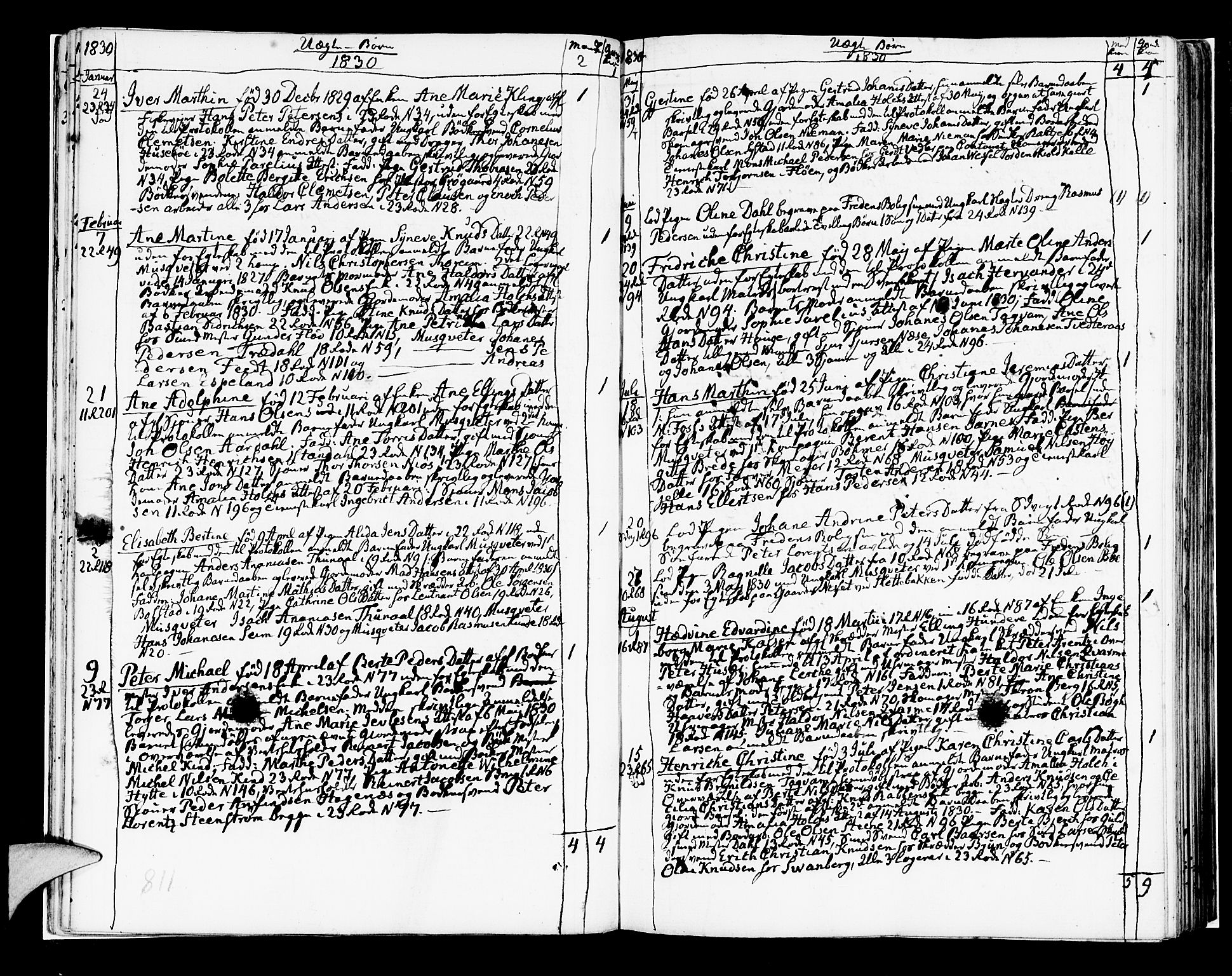 Korskirken sokneprestembete, SAB/A-76101/H/Hab: Klokkerbok nr. A 4, 1820-1832, s. 118