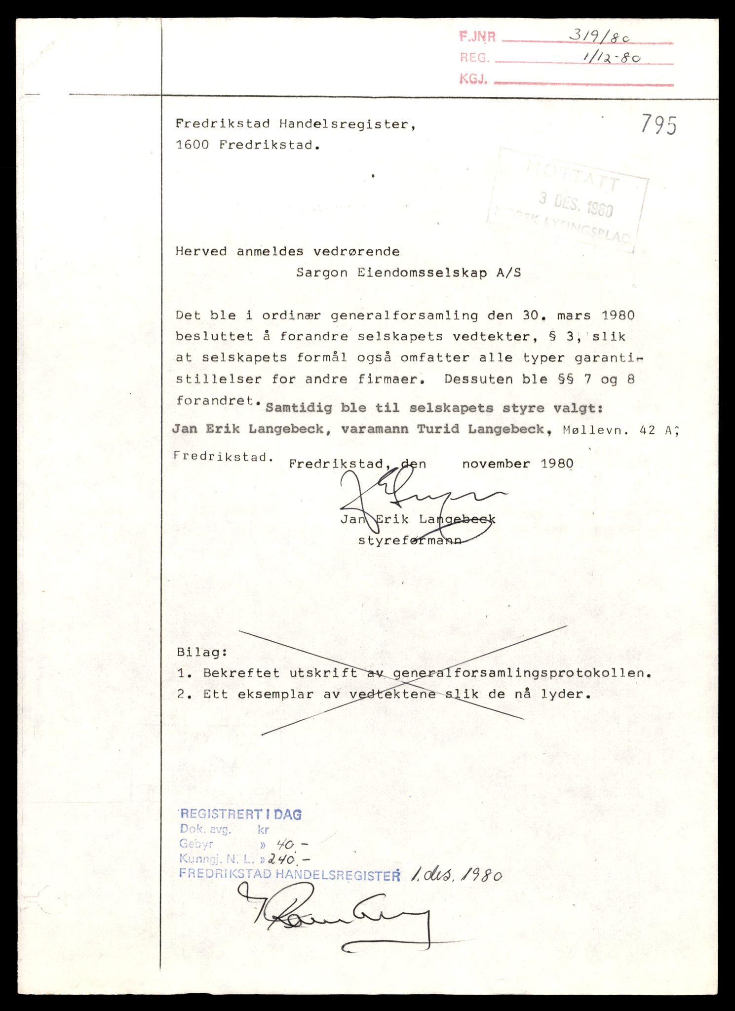 Fredrikstad tingrett, SAT/A-10473/K/Kb/Kbb/L0050: Enkeltmannsforetak, aksjeselskap og andelslag, Sar-Sep, 1944-1990, s. 1