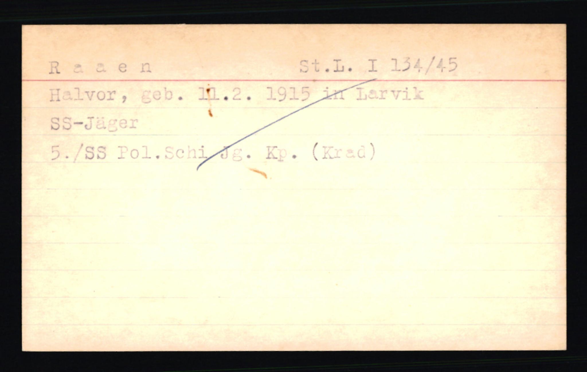 SS- und Polizeigericht Nord (IX), AV/RA-RAFA-3182/0001/C/Ca/L0001: kartotekkort for personer alfabetisk på etternavn: A-C, 1940-1945, s. 701