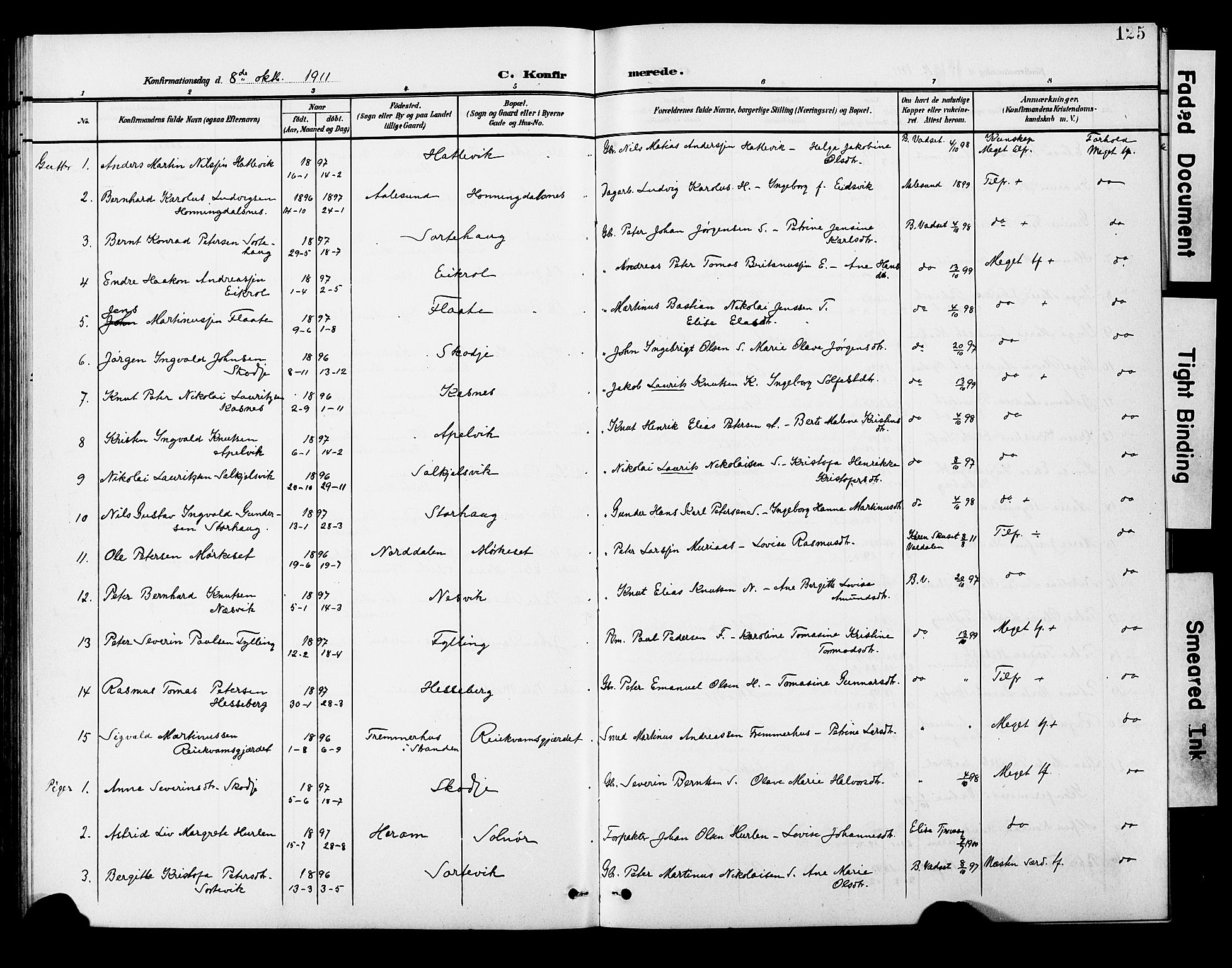 Ministerialprotokoller, klokkerbøker og fødselsregistre - Møre og Romsdal, AV/SAT-A-1454/524/L0366: Klokkerbok nr. 524C07, 1900-1931, s. 125