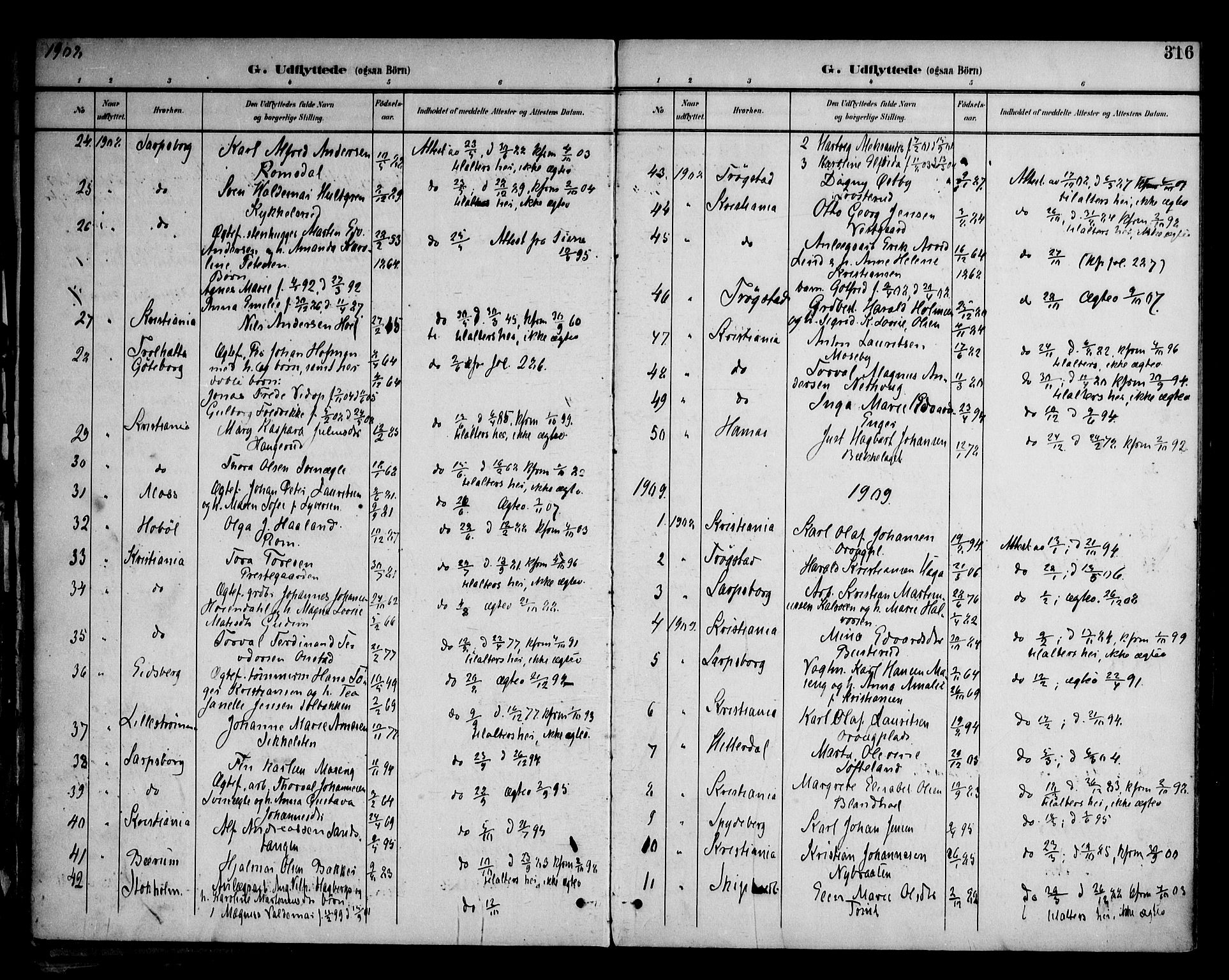 Askim prestekontor Kirkebøker, AV/SAO-A-10900/F/Fa/L0008: Ministerialbok nr. 8, 1898-1912, s. 316