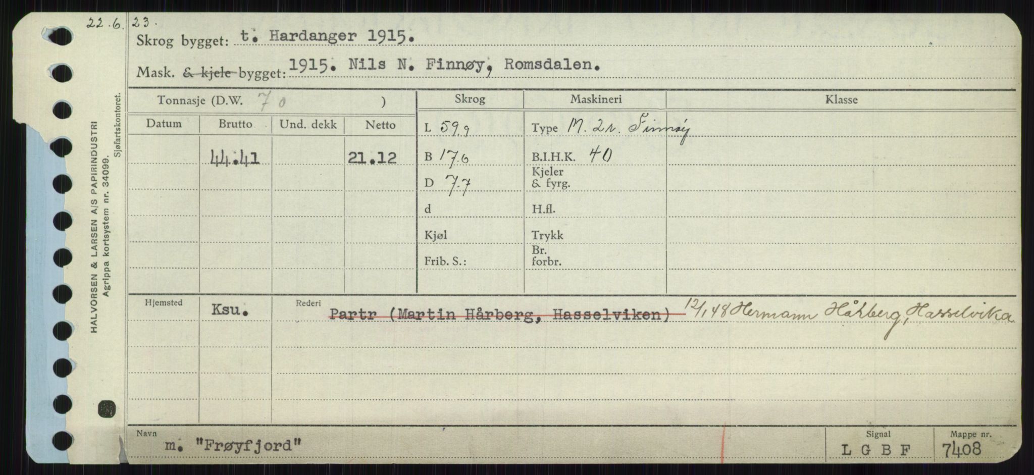 Sjøfartsdirektoratet med forløpere, Skipsmålingen, RA/S-1627/H/Ha/L0002/0001: Fartøy, Eik-Hill / Fartøy, Eik-F, s. 867