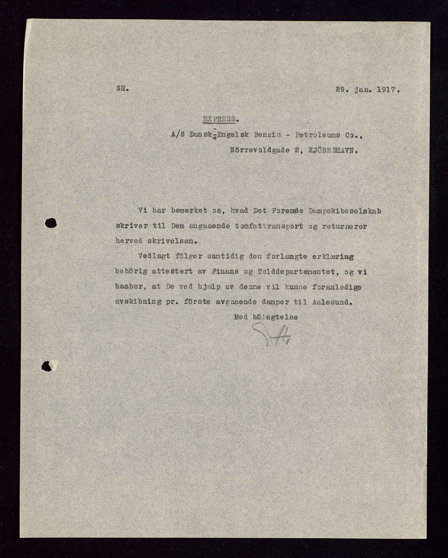 Pa 1521 - A/S Norske Shell, AV/SAST-A-101915/E/Ea/Eaa/L0002: Sjefskorrespondanse, 1917-1918, s. 352