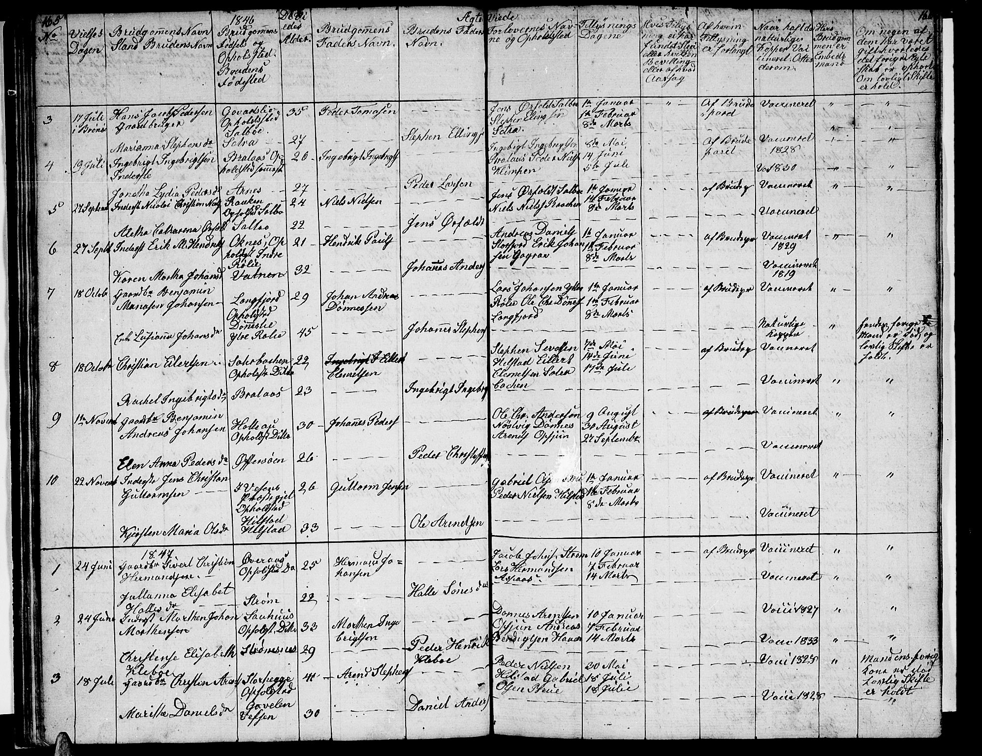 Ministerialprotokoller, klokkerbøker og fødselsregistre - Nordland, AV/SAT-A-1459/814/L0228: Klokkerbok nr. 814C01, 1838-1858, s. 165-166