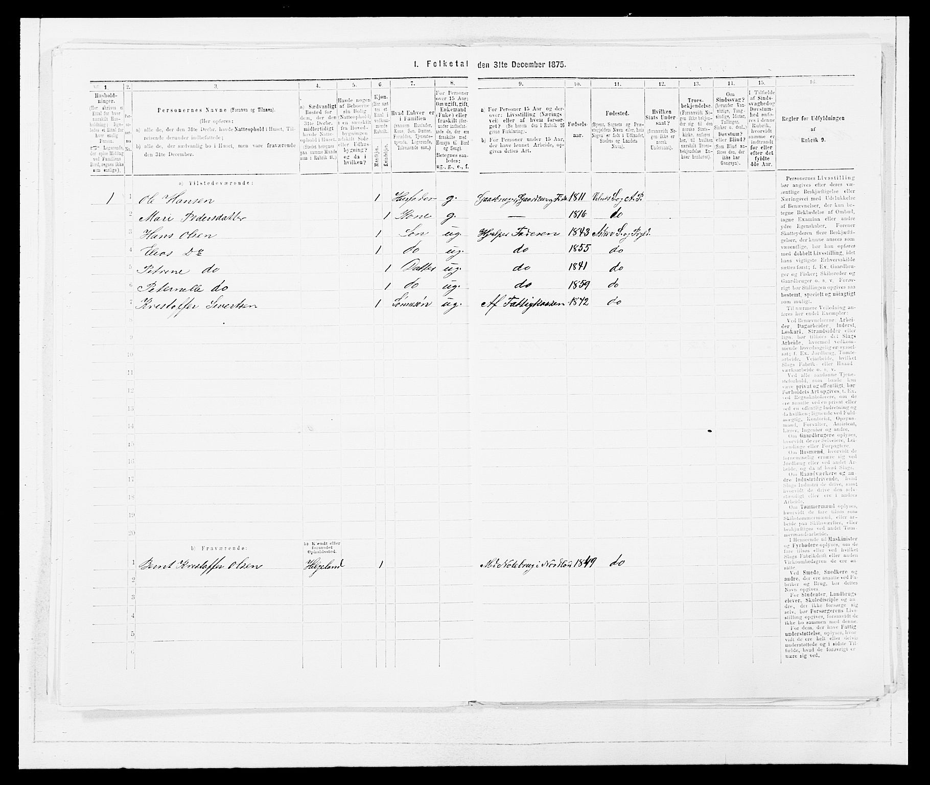 SAB, Folketelling 1875 for 1428P Askvoll prestegjeld, 1875, s. 622