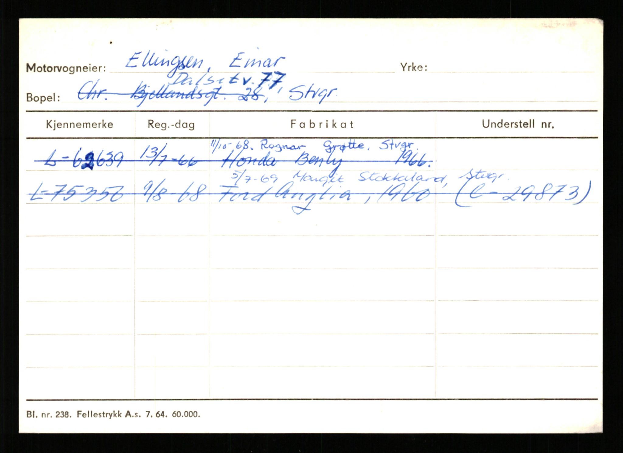Stavanger trafikkstasjon, AV/SAST-A-101942/0/H/L0007: Egerøy - Eppeland, 1930-1971, s. 2071