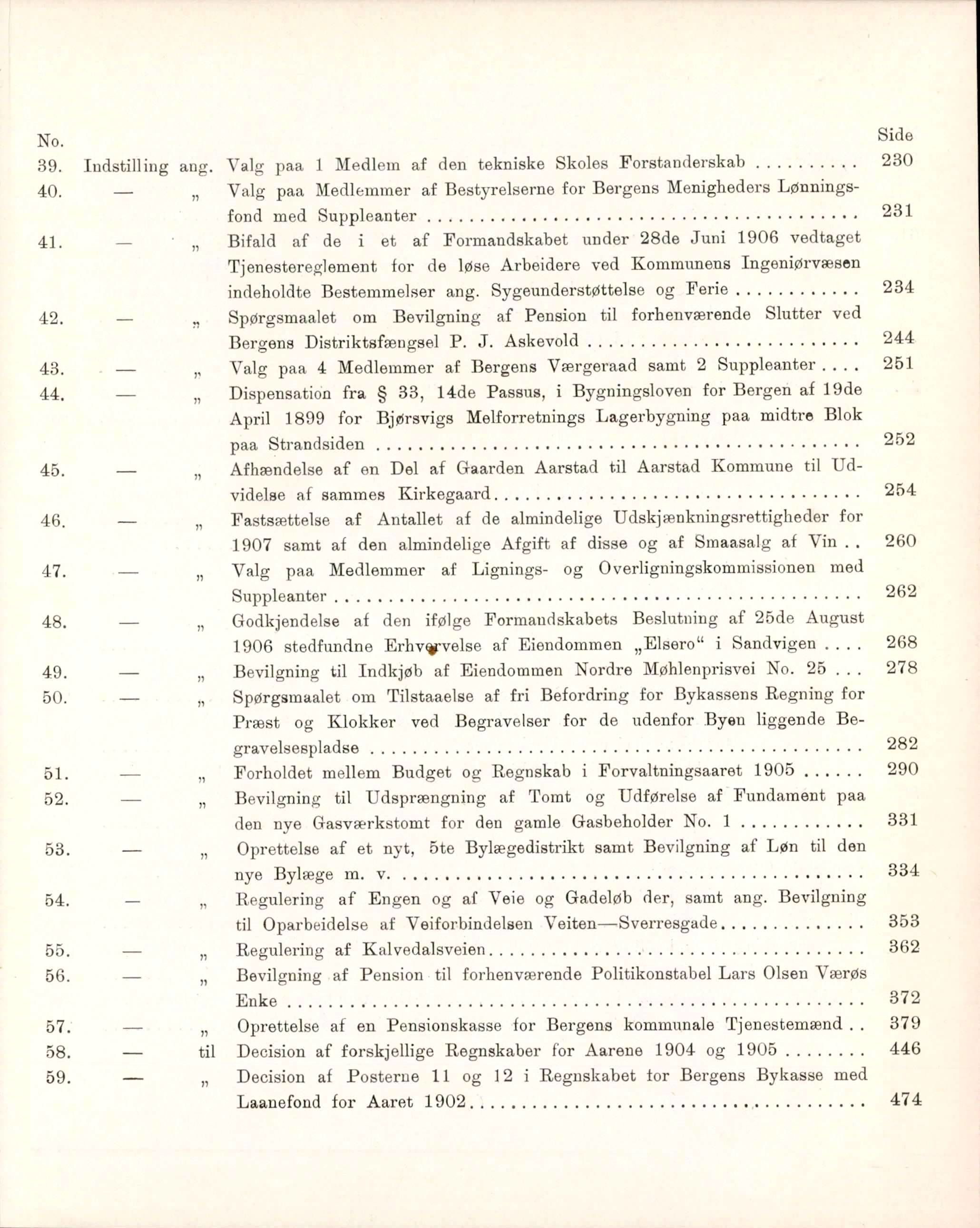 Bergen kommune. Formannskapet, BBA/A-0003/Ad/L0074: Bergens Kommuneforhandlinger, bind I, 1906