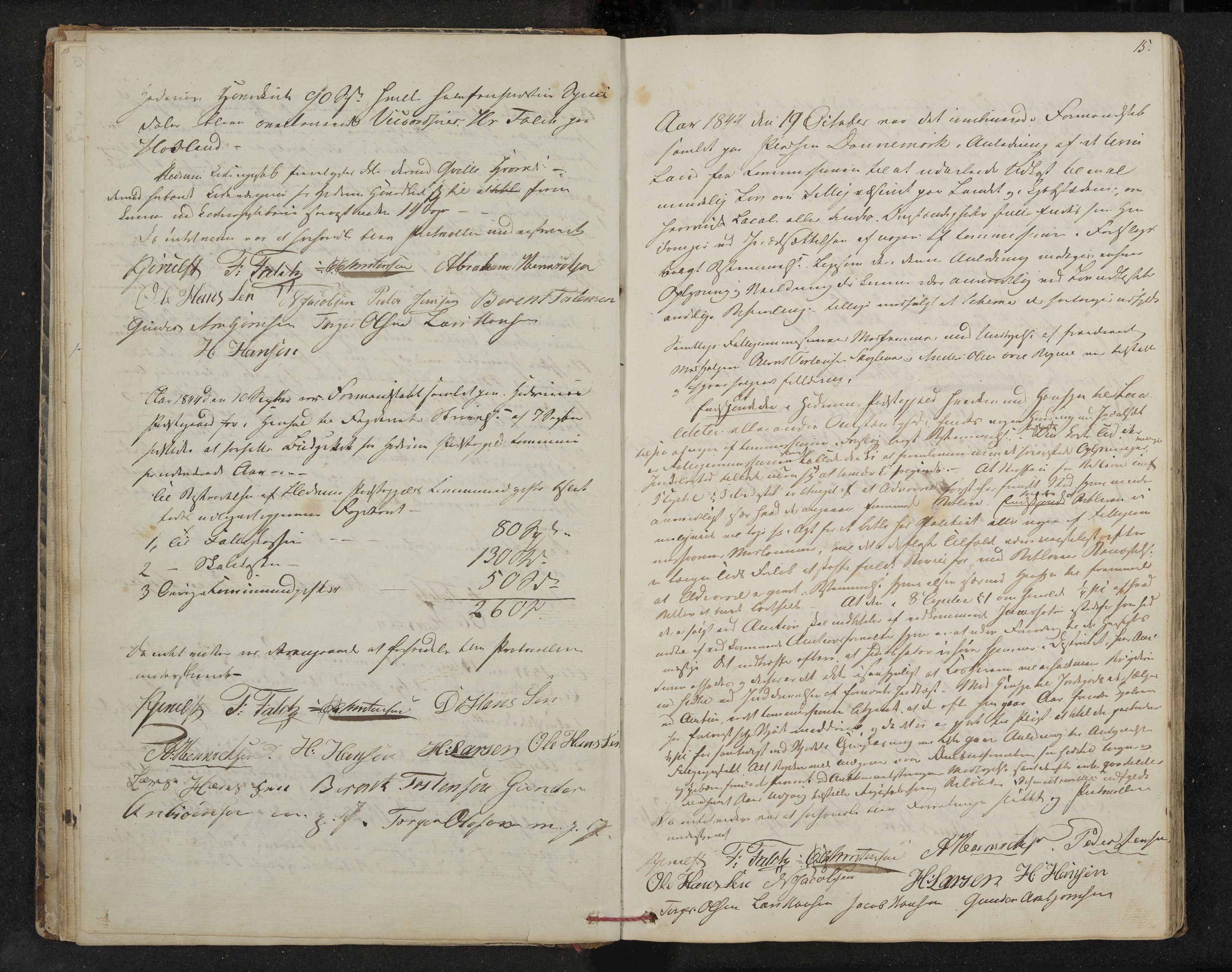 Hedrum formannskap og sentraladministrasjon, IKAK/0727021/A/Aa/L0001: Møtebok med register, 1837-1853, s. 15