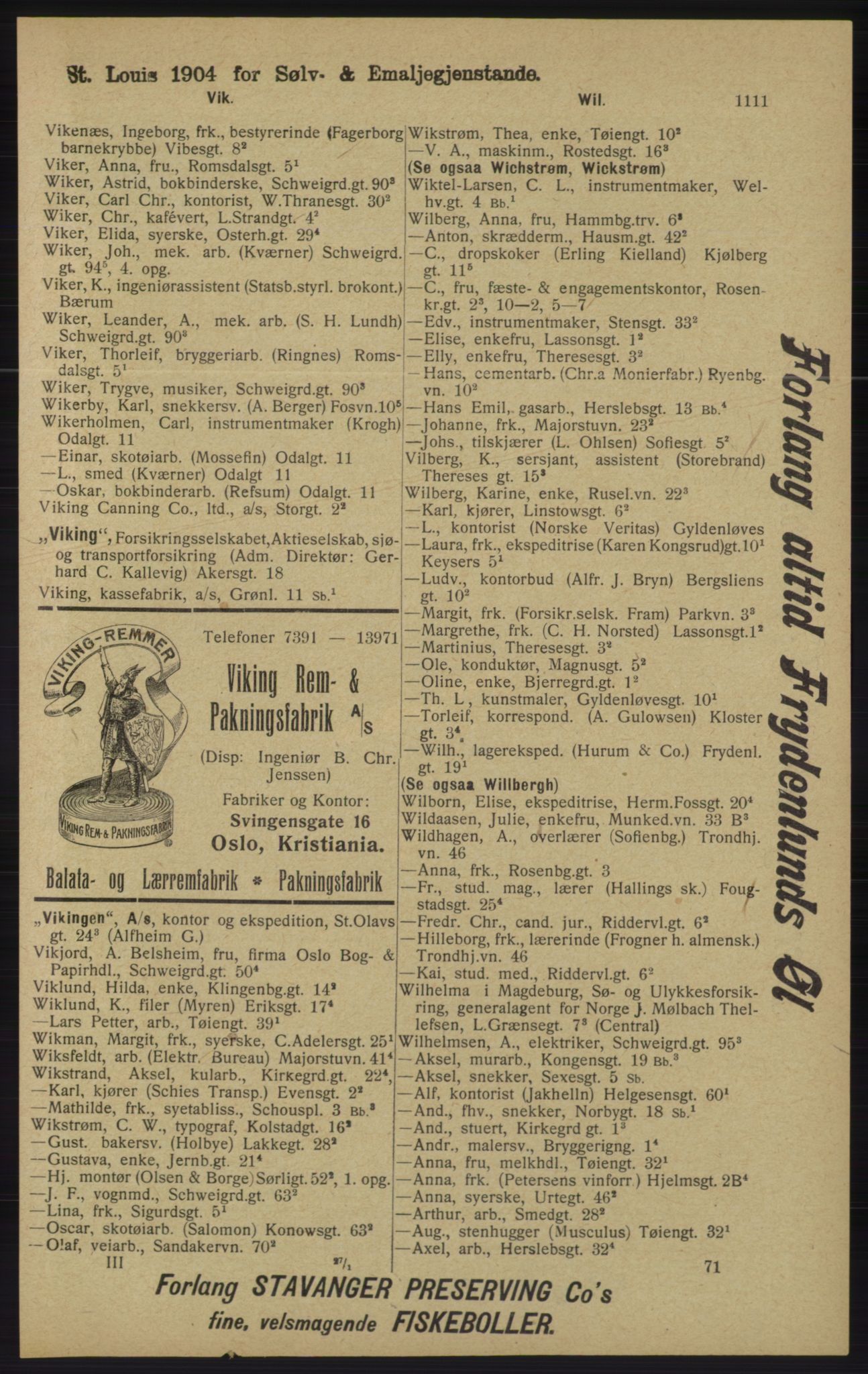Kristiania/Oslo adressebok, PUBL/-, 1913, s. 1125