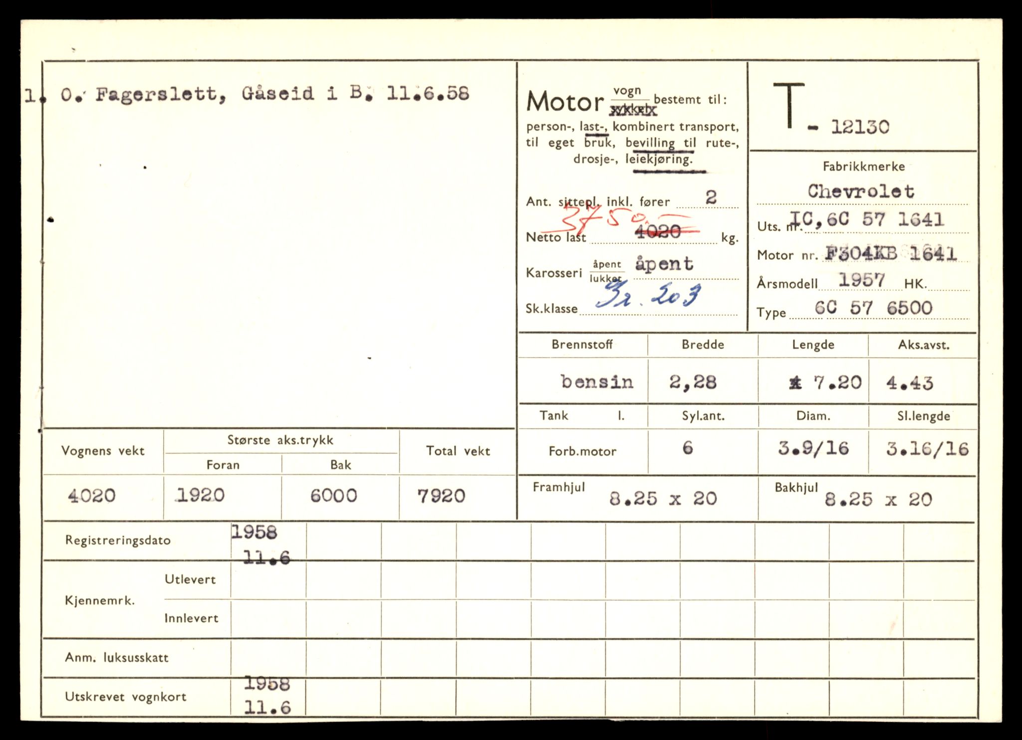 Møre og Romsdal vegkontor - Ålesund trafikkstasjon, AV/SAT-A-4099/F/Fe/L0033: Registreringskort for kjøretøy T 12151 - T 12474, 1927-1998, s. 1217