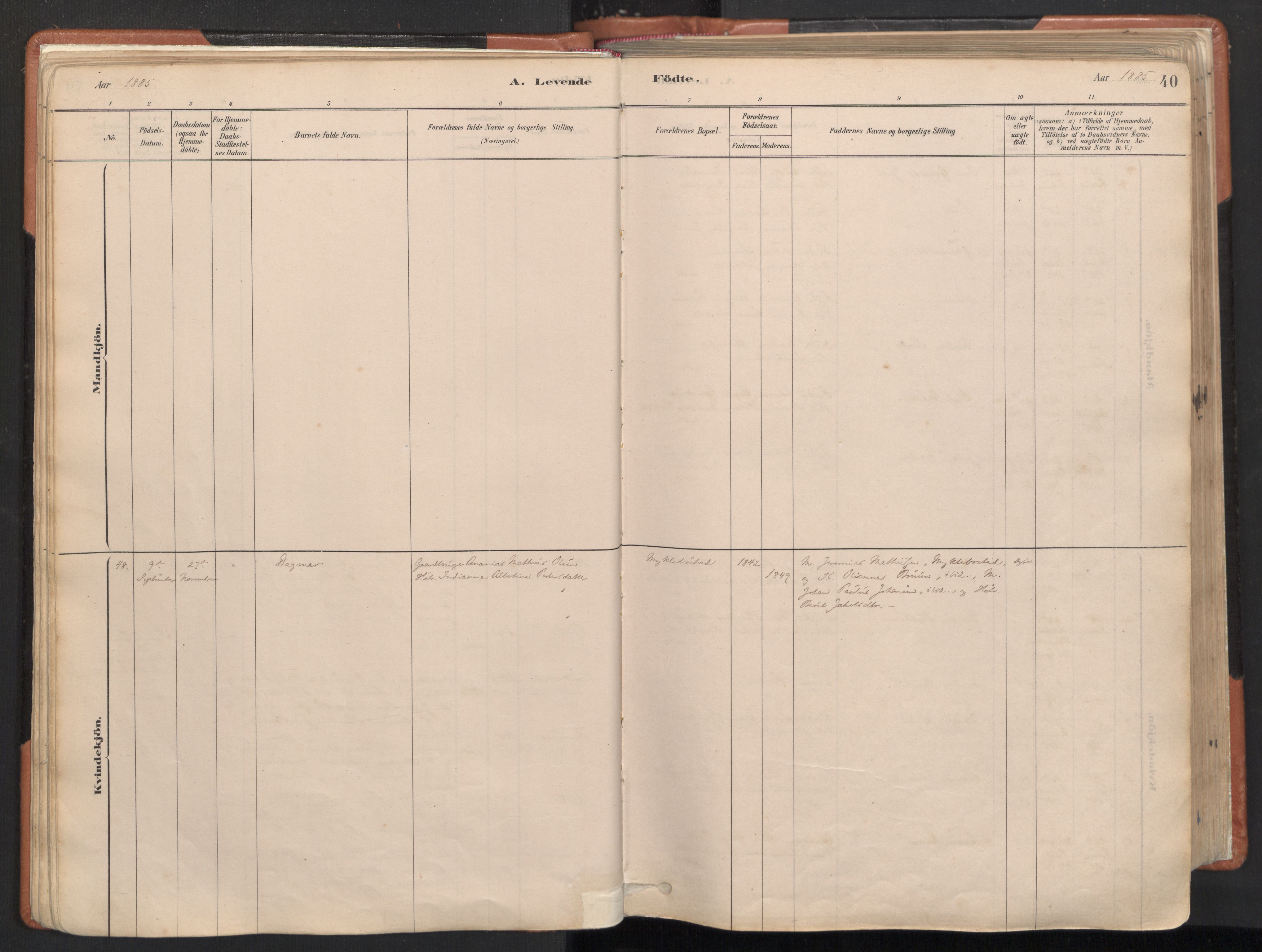 Ministerialprotokoller, klokkerbøker og fødselsregistre - Nordland, SAT/A-1459/817/L0264: Ministerialbok nr. 817A04, 1878-1907, s. 40