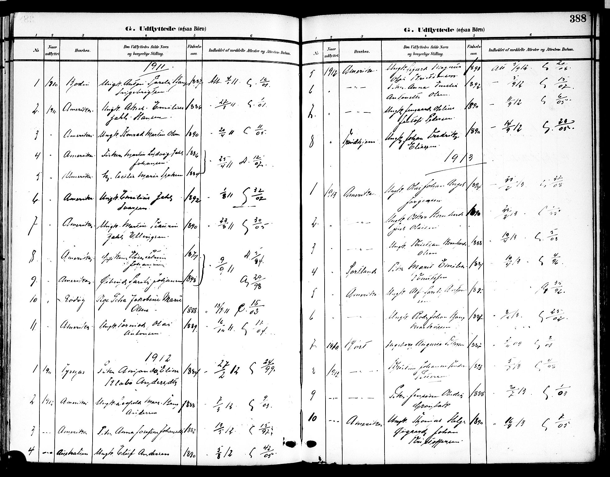 Ministerialprotokoller, klokkerbøker og fødselsregistre - Nordland, SAT/A-1459/839/L0569: Ministerialbok nr. 839A06, 1903-1922, s. 388