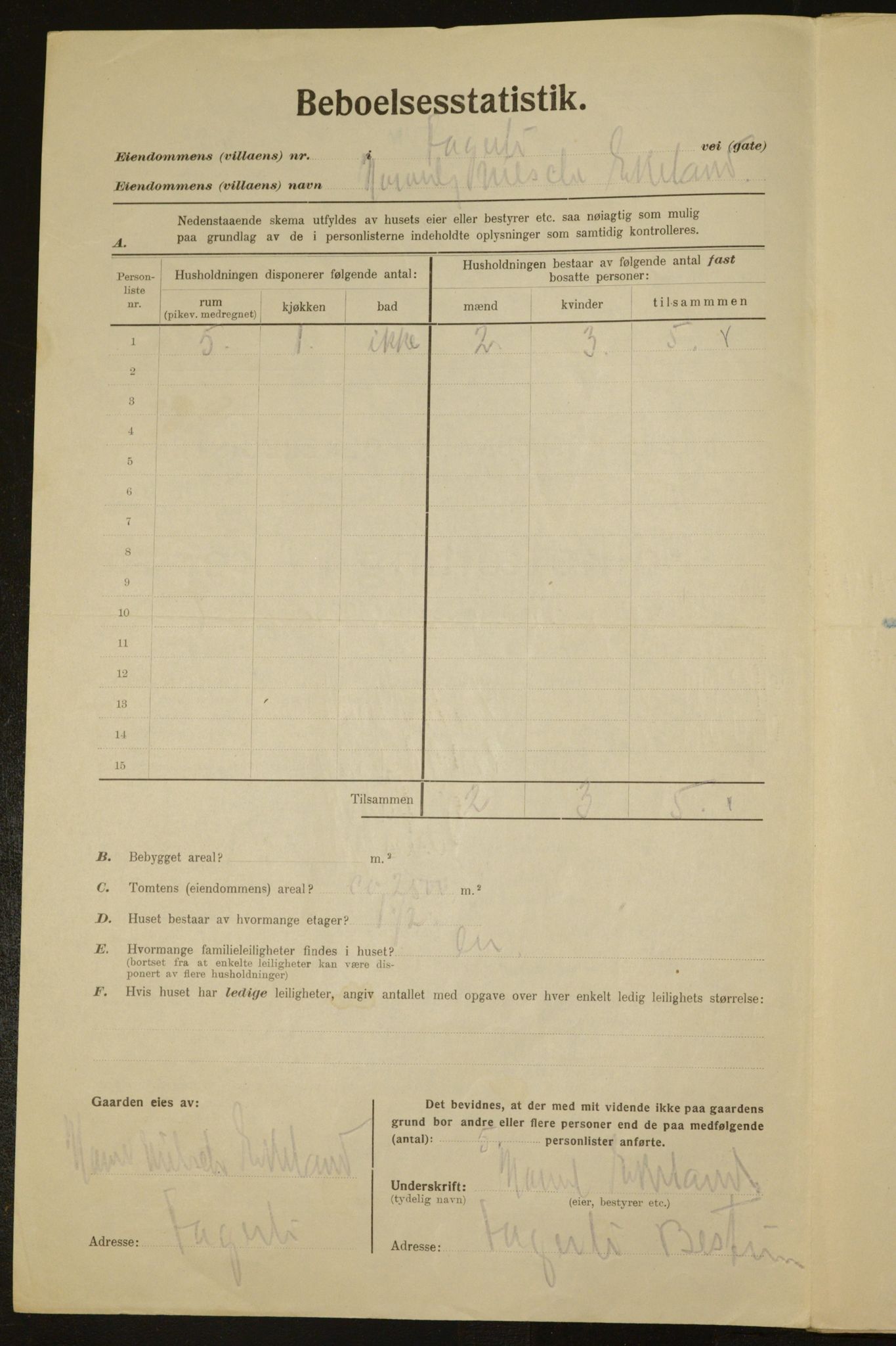 , Kommunal folketelling 1.12.1923 for Aker, 1923, s. 2571