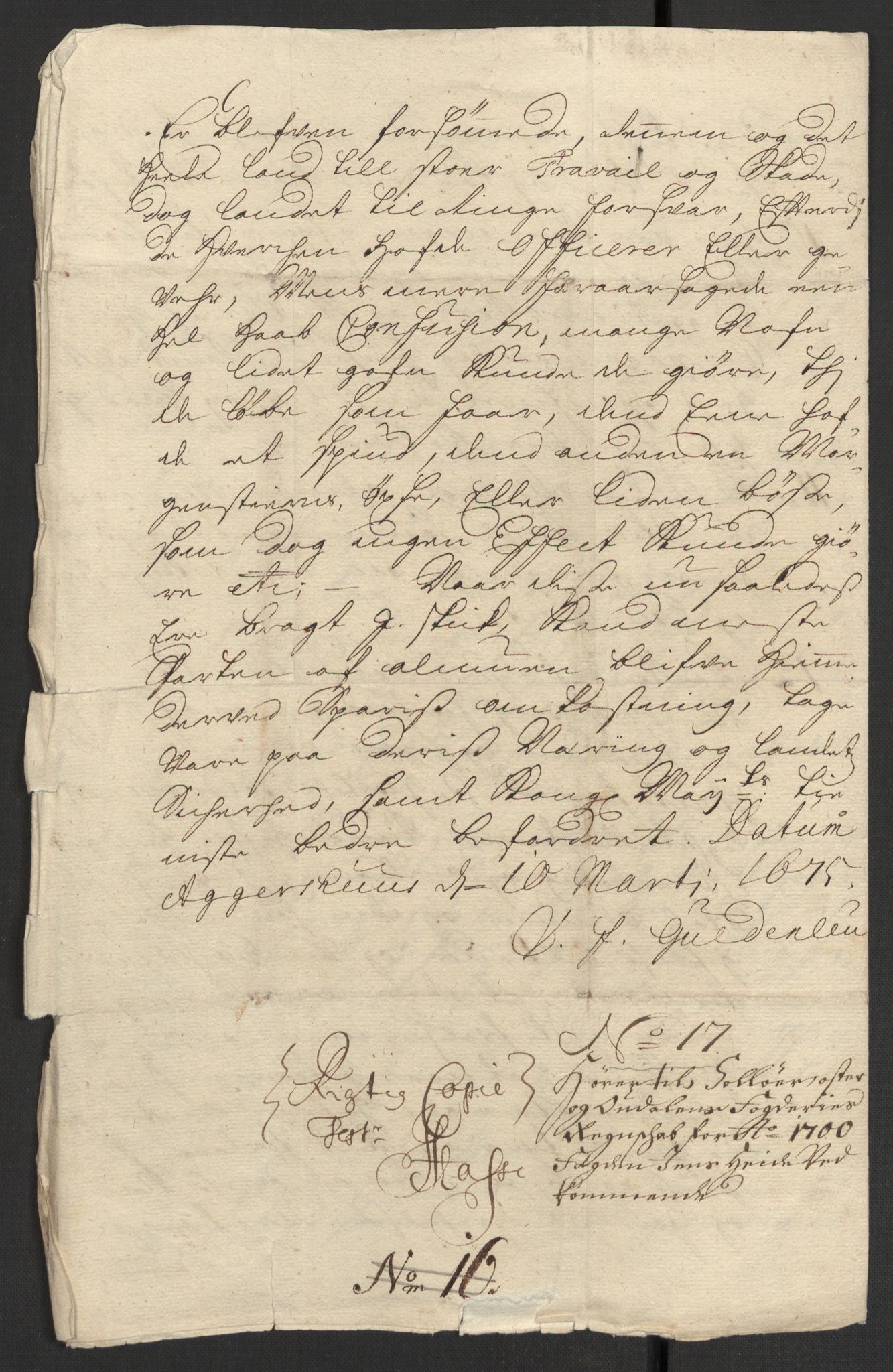 Rentekammeret inntil 1814, Reviderte regnskaper, Fogderegnskap, AV/RA-EA-4092/R13/L0838: Fogderegnskap Solør, Odal og Østerdal, 1700, s. 243