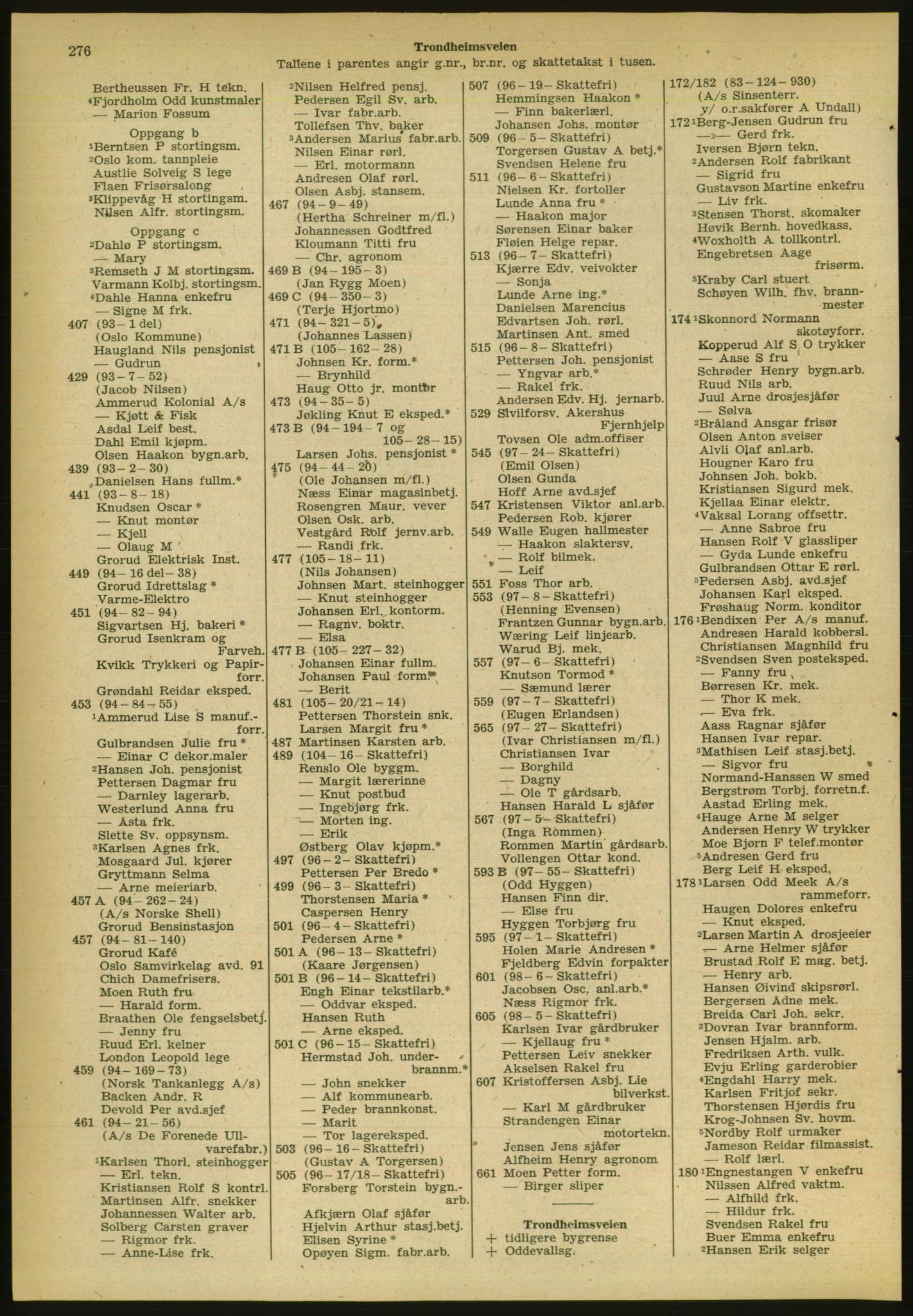 Kristiania/Oslo adressebok, PUBL/-, 1954, s. 276