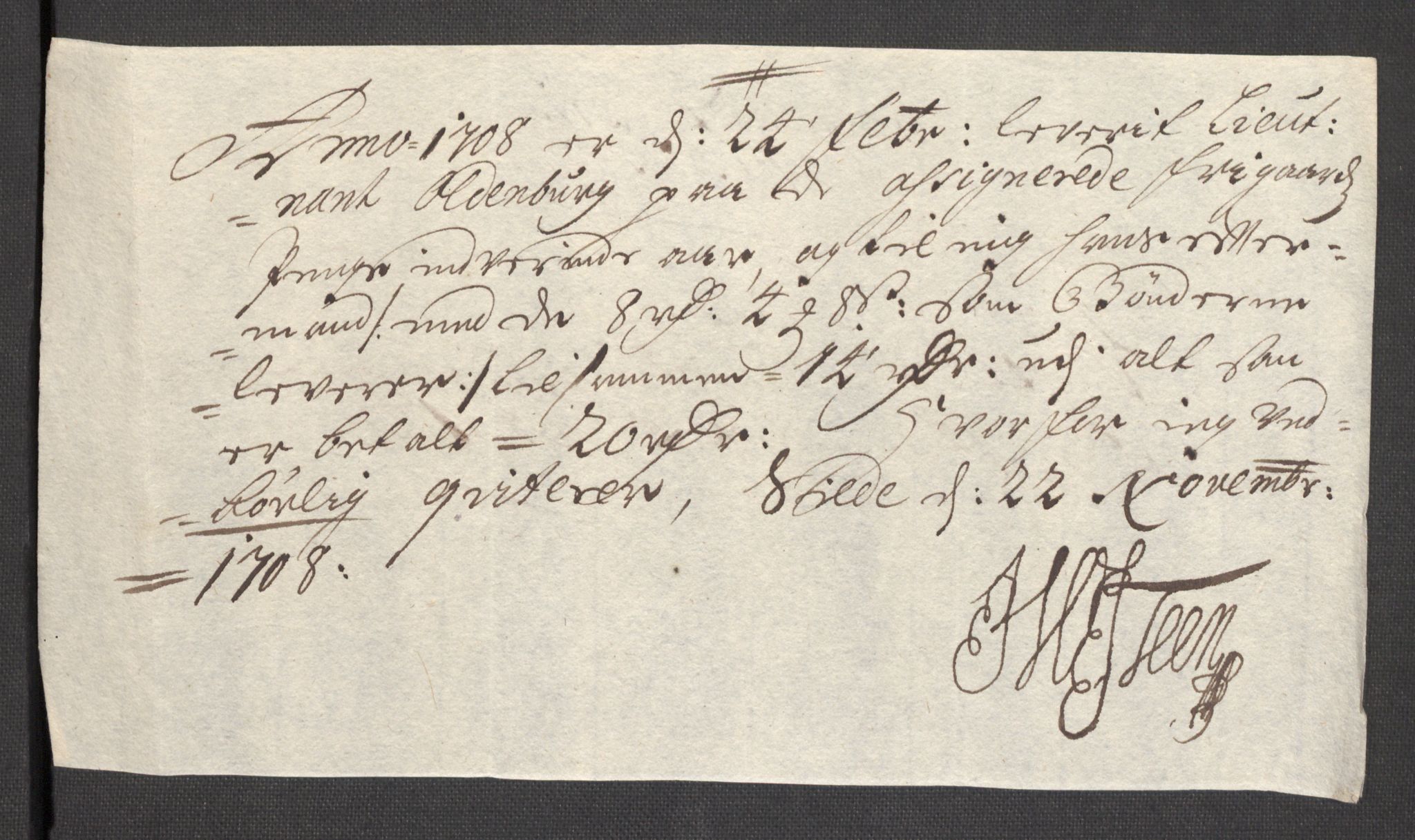 Rentekammeret inntil 1814, Reviderte regnskaper, Fogderegnskap, AV/RA-EA-4092/R48/L2985: Fogderegnskap Sunnhordland og Hardanger, 1708, s. 241