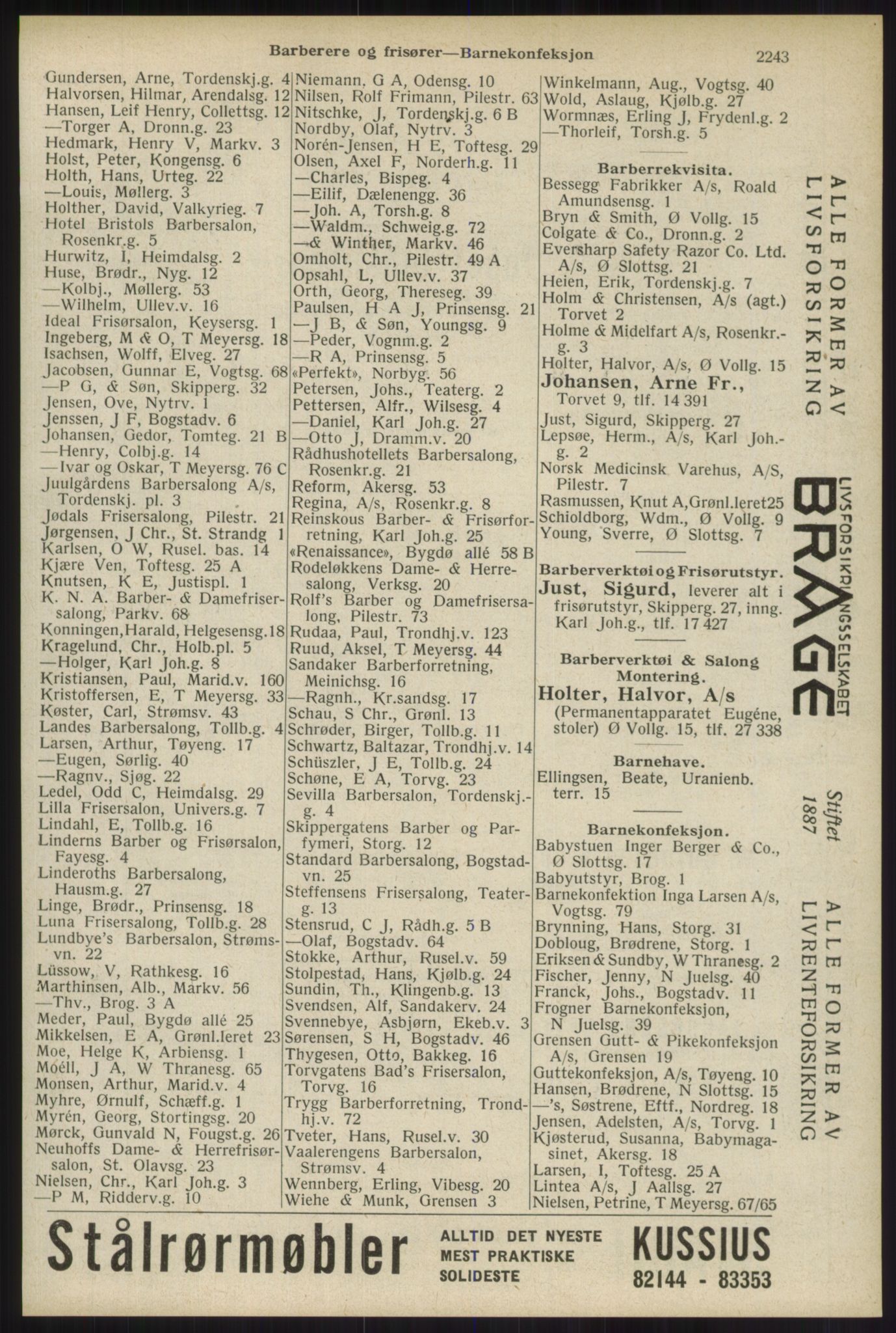 Kristiania/Oslo adressebok, PUBL/-, 1934, s. 2243