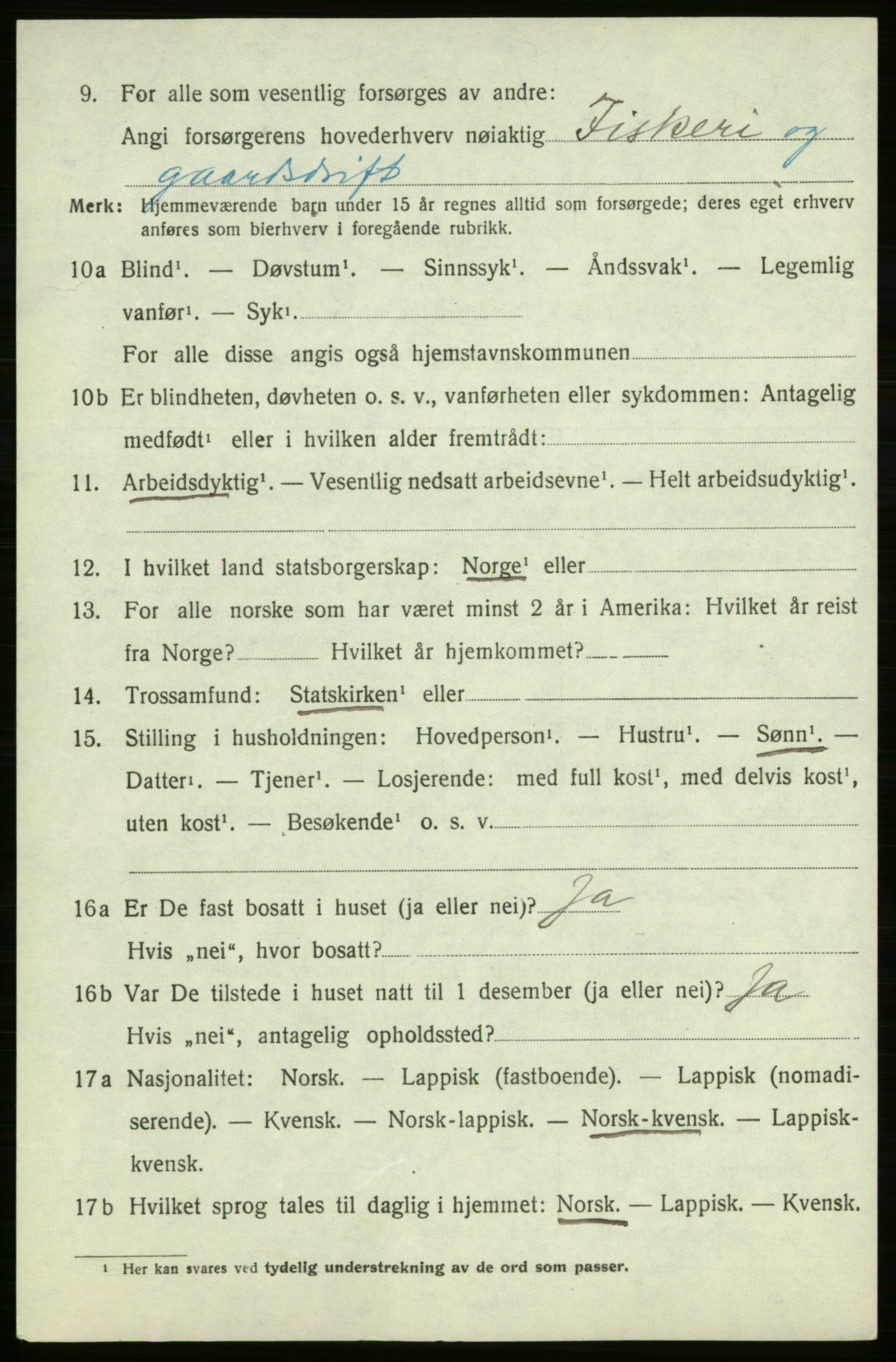 SATØ, Folketelling 1920 for 2017 Kvalsund herred, 1920, s. 969