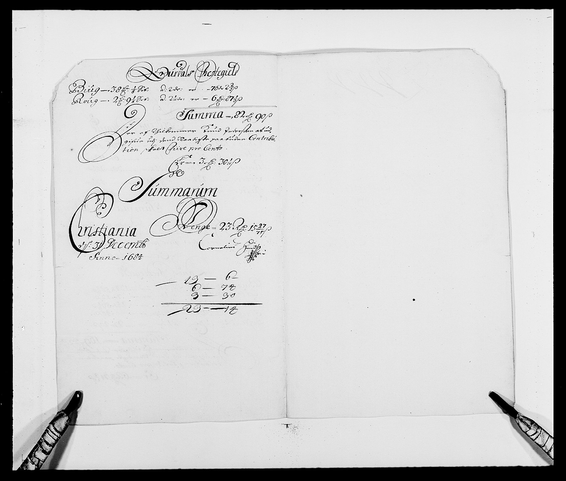 Rentekammeret inntil 1814, Reviderte regnskaper, Fogderegnskap, AV/RA-EA-4092/R18/L1283: Fogderegnskap Hadeland, Toten og Valdres, 1684, s. 245