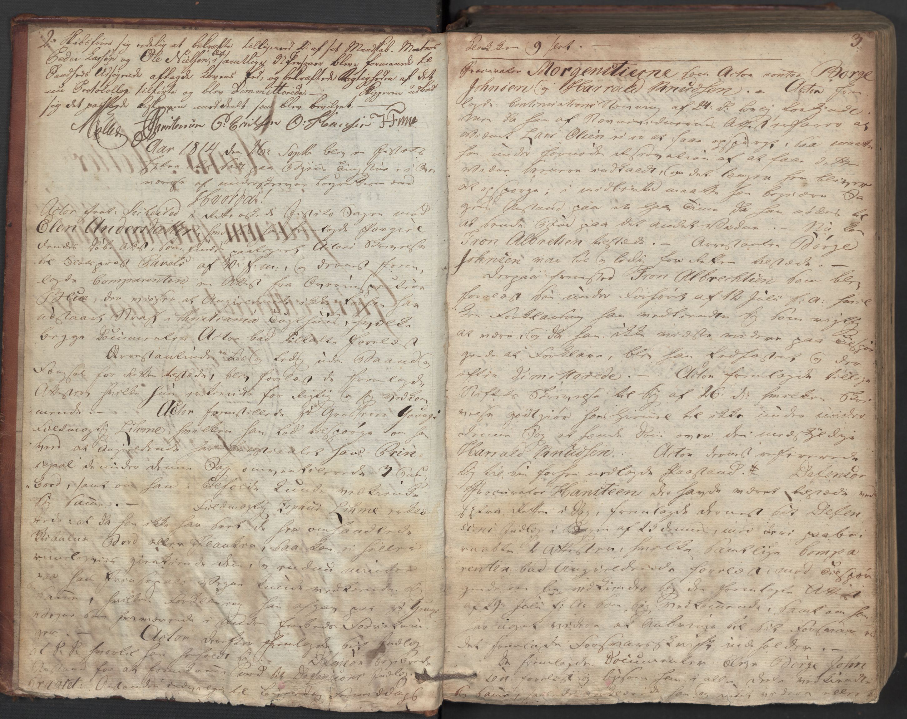Christiania byfogd, AV/SAO-A-11543/F/Fc/L0001: Ekstrarettsprotokoll, 1814-1816, s. 2-3