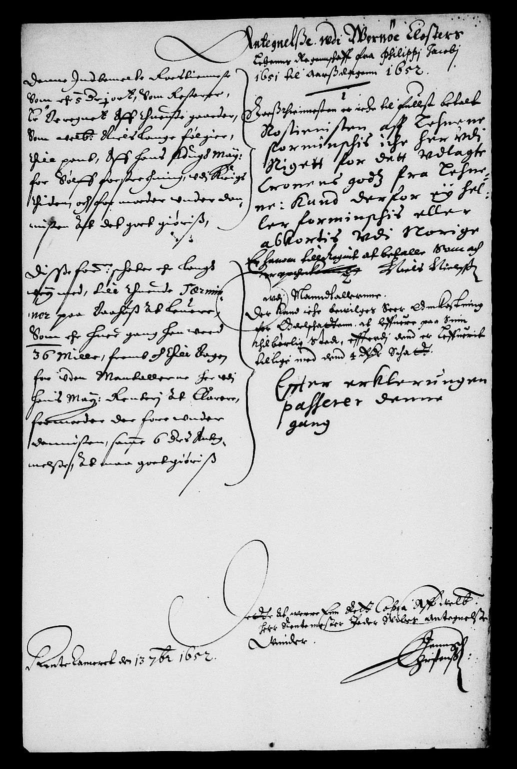 Rentekammeret inntil 1814, Reviderte regnskaper, Lensregnskaper, AV/RA-EA-5023/R/Rb/Rbg/L0009: Verne kloster len, 1618-1654