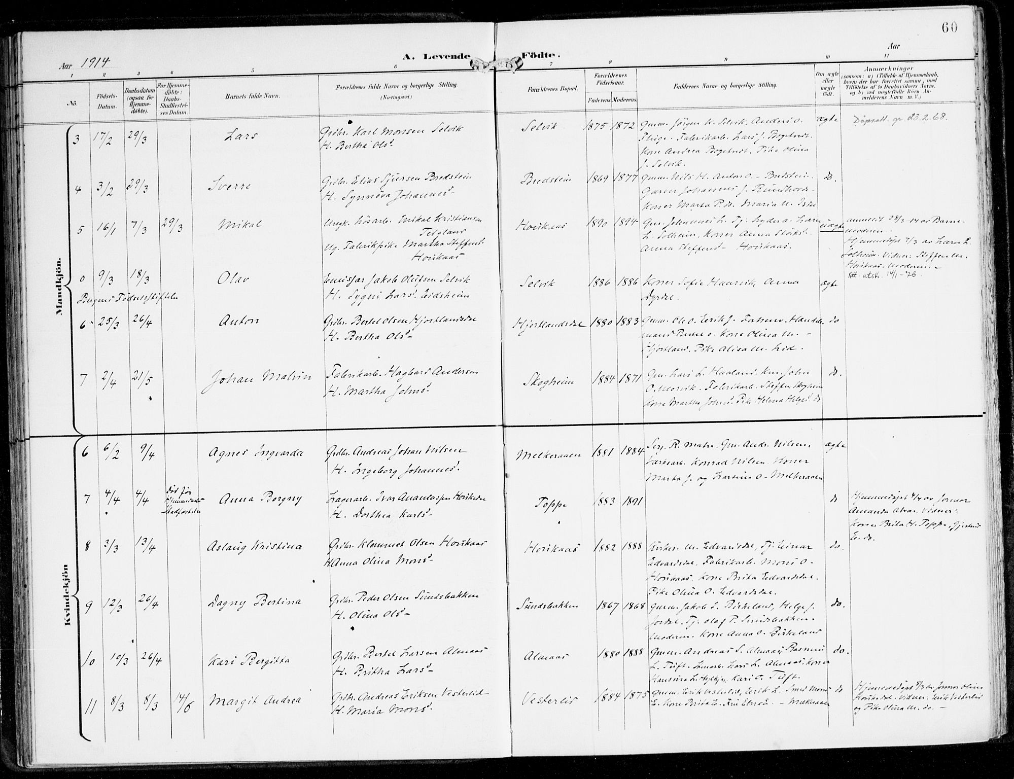 Hamre sokneprestembete, AV/SAB-A-75501/H/Ha/Haa/Haad/L0002: Ministerialbok nr. D 2, 1899-1916, s. 60