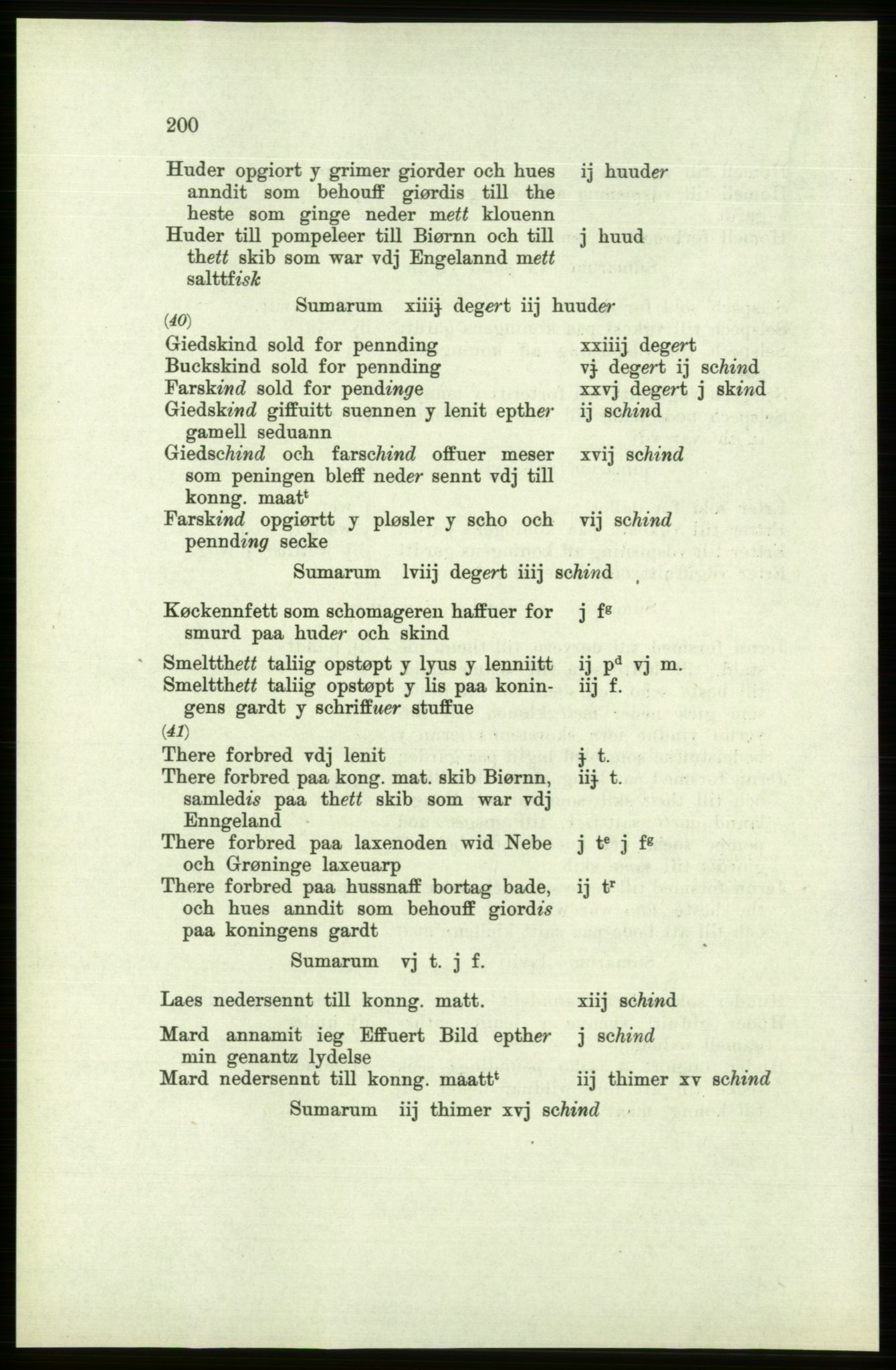 Publikasjoner utgitt av Arkivverket, PUBL/PUBL-001/C/0006: Bind 6: Rekneskapsbøker for Trondheims len 1548-1549 og 1557-1559, 1548-1559, s. 200