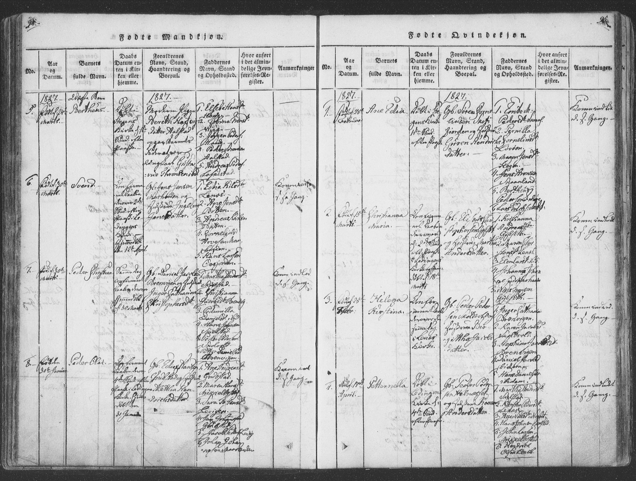 Ministerialprotokoller, klokkerbøker og fødselsregistre - Nordland, SAT/A-1459/855/L0798: Ministerialbok nr. 855A06, 1821-1835, s. 94-95