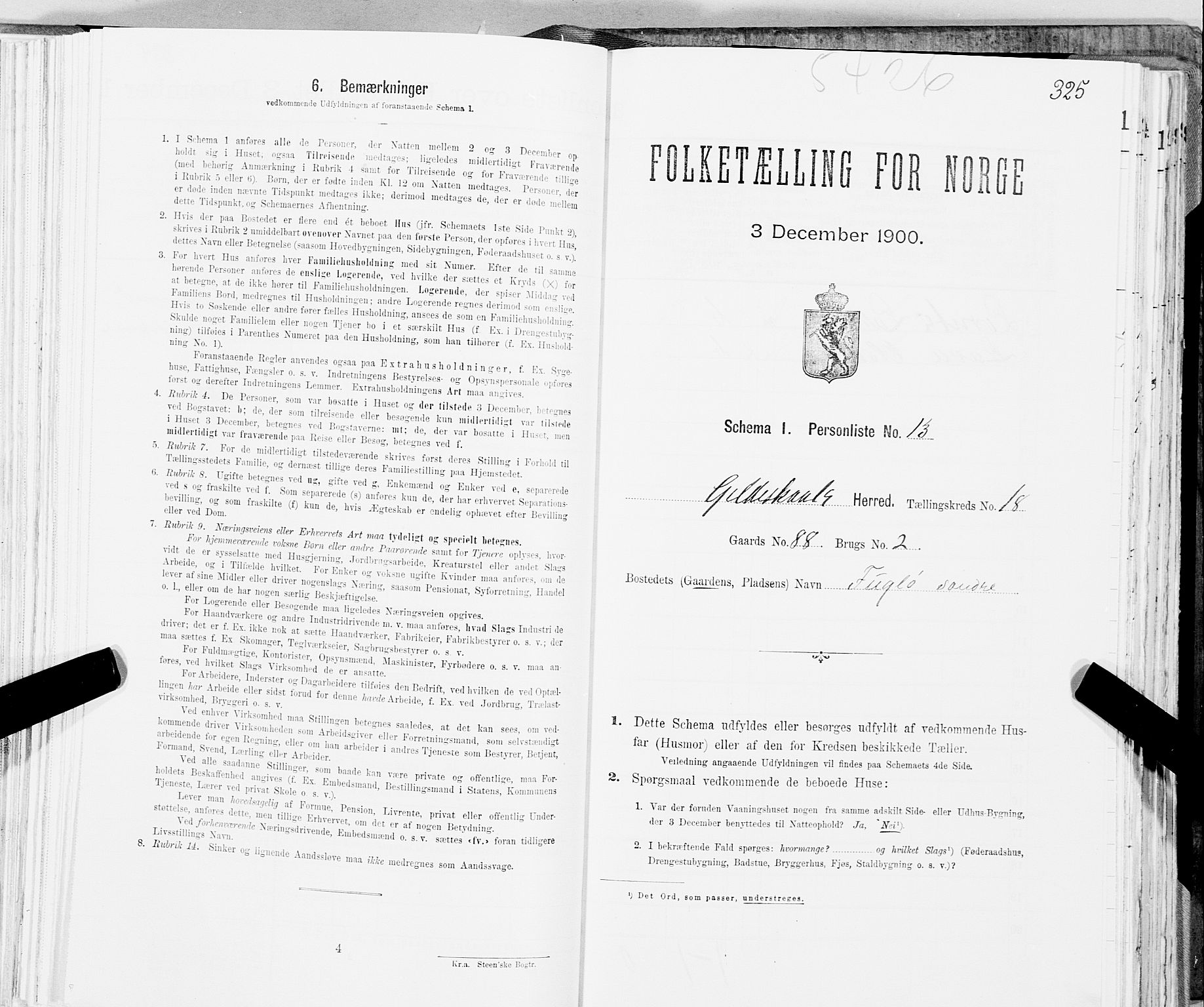SAT, Folketelling 1900 for 1838 Gildeskål herred, 1900, s. 1835