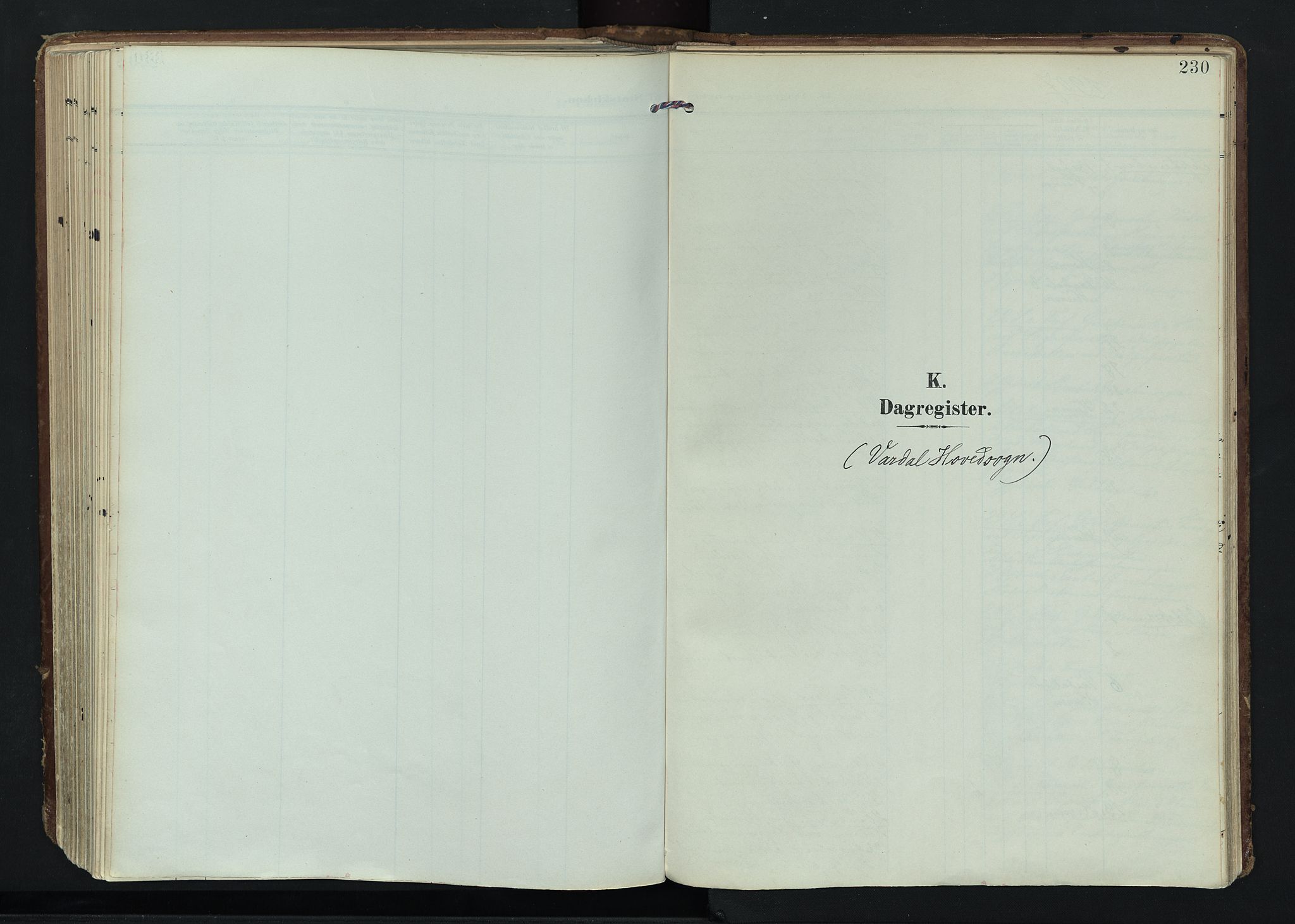 Vardal prestekontor, AV/SAH-PREST-100/H/Ha/Haa/L0020: Ministerialbok nr. 20, 1907-1921, s. 230