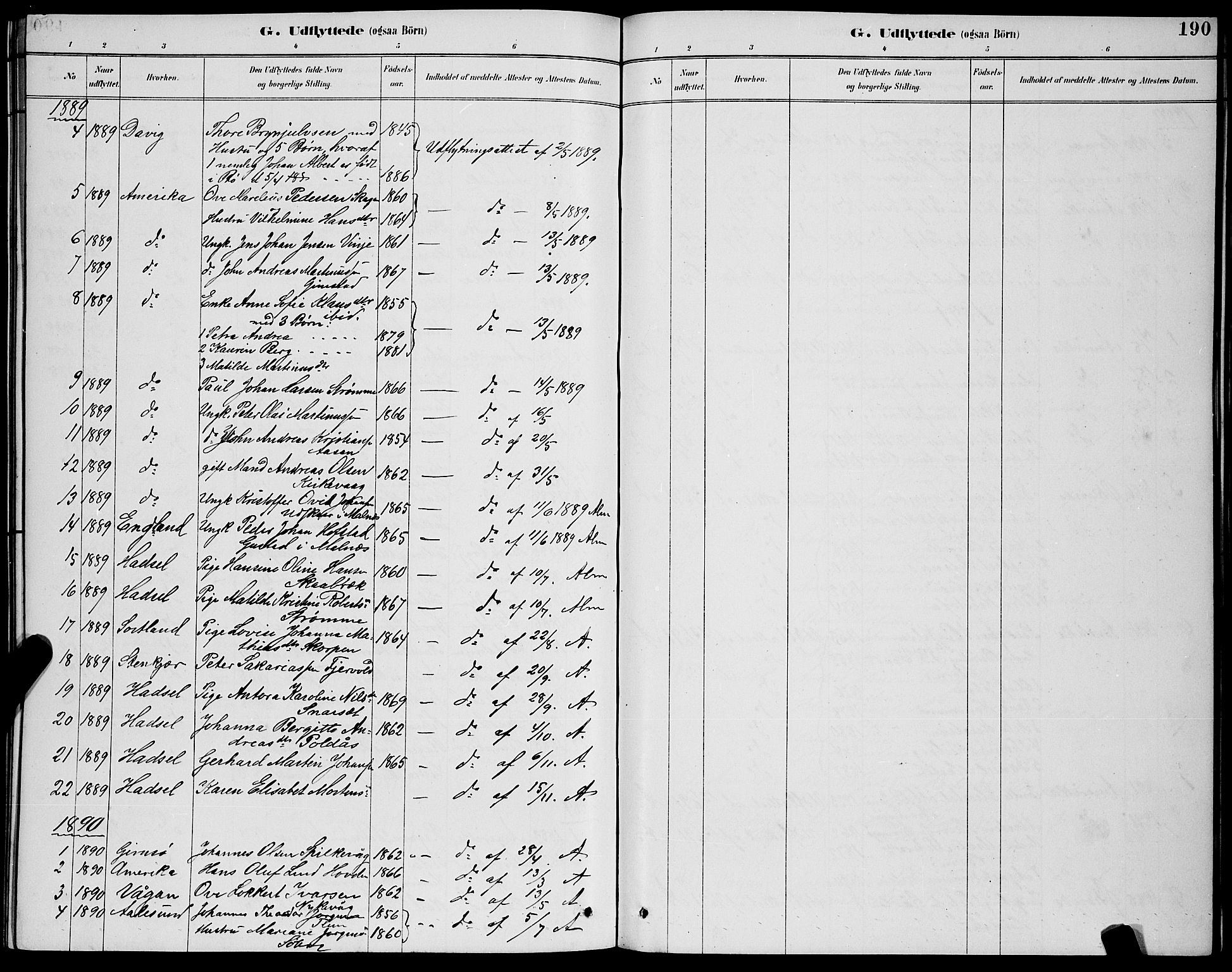 Ministerialprotokoller, klokkerbøker og fødselsregistre - Nordland, SAT/A-1459/891/L1315: Klokkerbok nr. 891C04, 1886-1893, s. 190