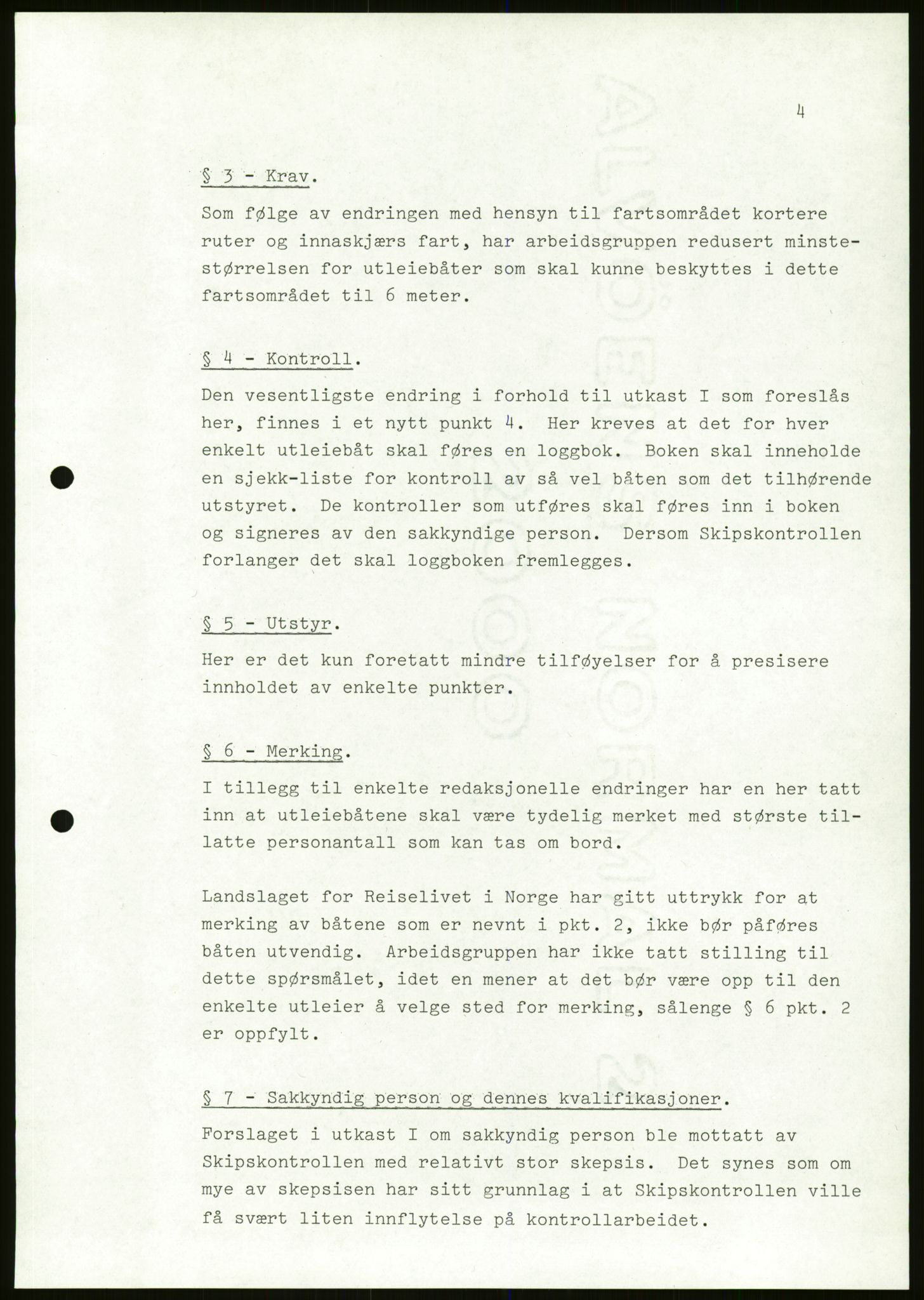 Sjøfartsdirektoratet med forløpere, generelt arkiv, AV/RA-S-1407/D/Du/Duc/L0642/0001: Skipskontrollen - Forskrifter / Forskrift om utleiebåter (2 mapper), 1978-1987, s. 275