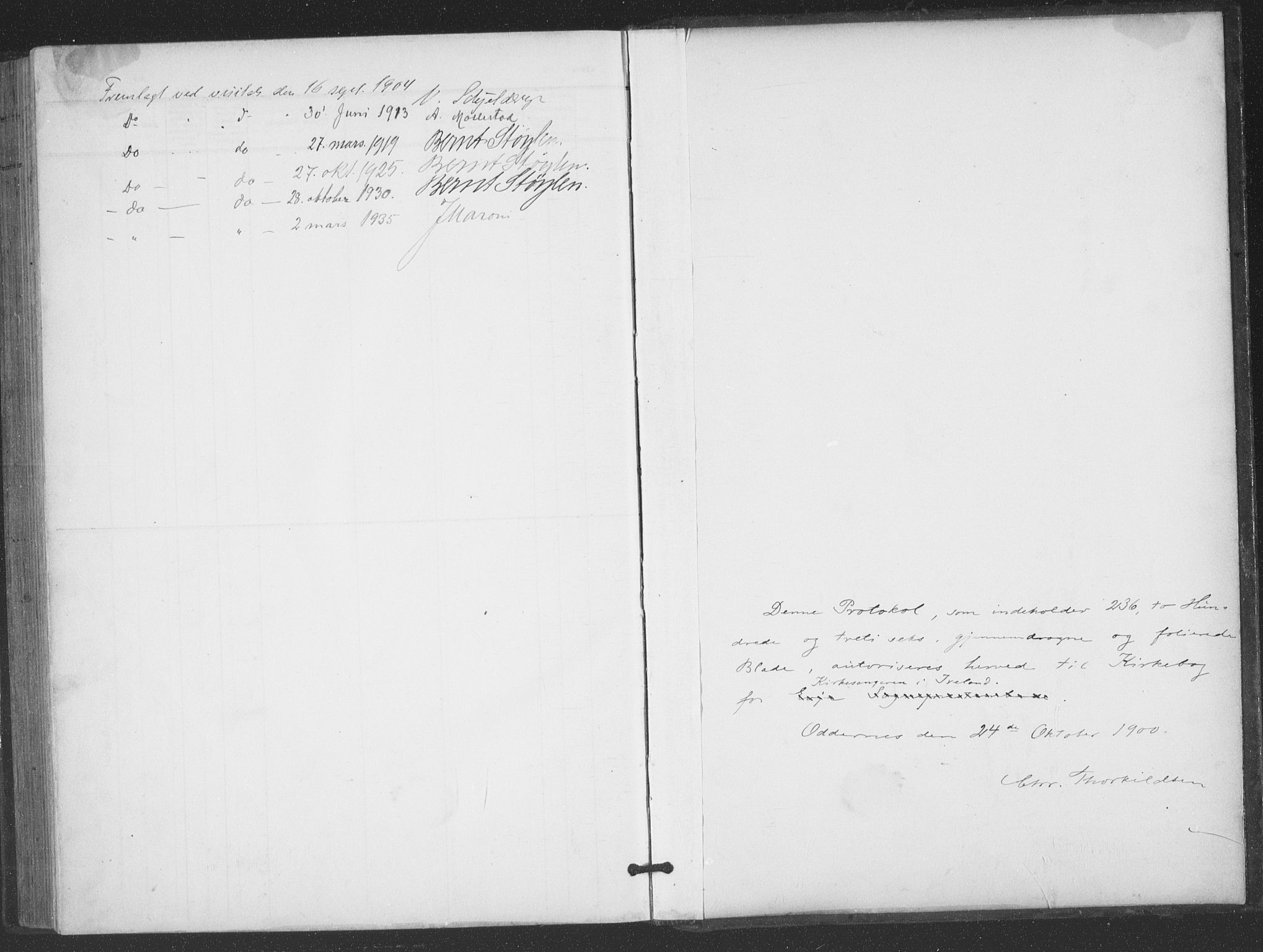 Evje sokneprestkontor, AV/SAK-1111-0008/F/Fb/Fbc/L0005: Klokkerbok nr. B 5, 1901-1935