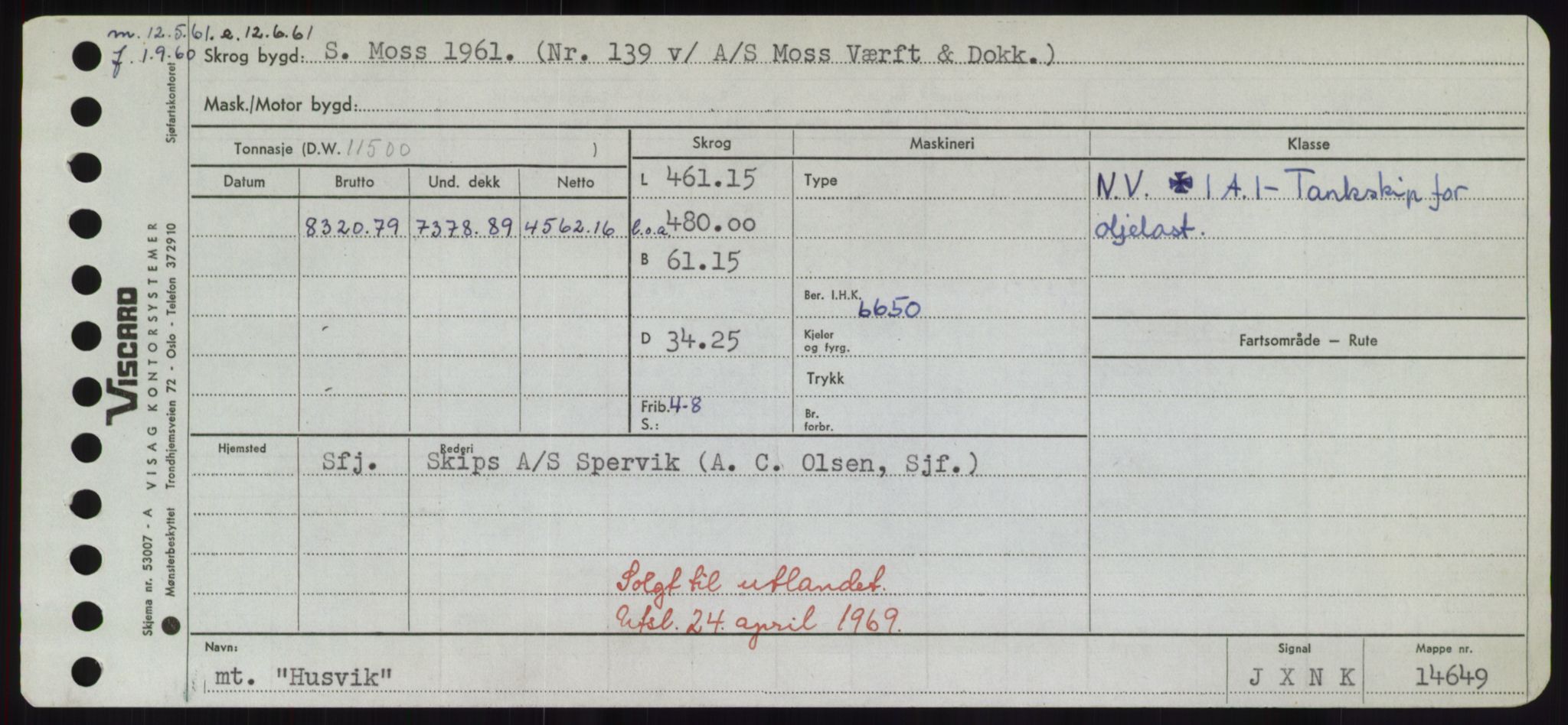 Sjøfartsdirektoratet med forløpere, Skipsmålingen, RA/S-1627/H/Hd/L0017: Fartøy, Holi-Hå, s. 173