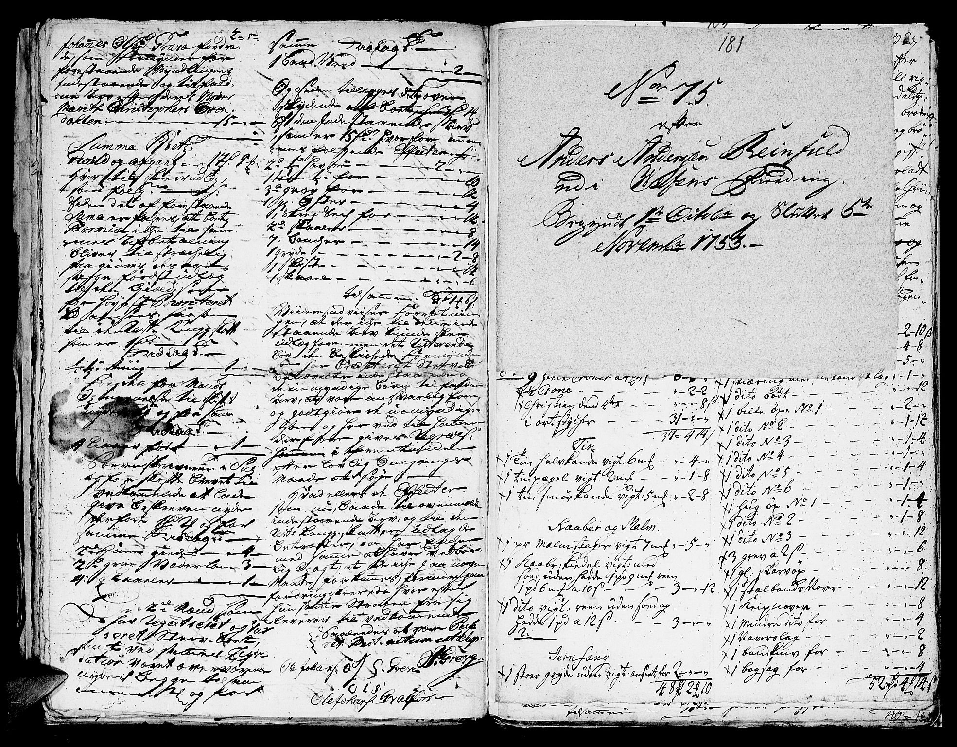 Helgeland sorenskriveri, SAT/A-0004/3/3A/L0029: Konseptprotokoll 14, 1753, s. 180b-181a