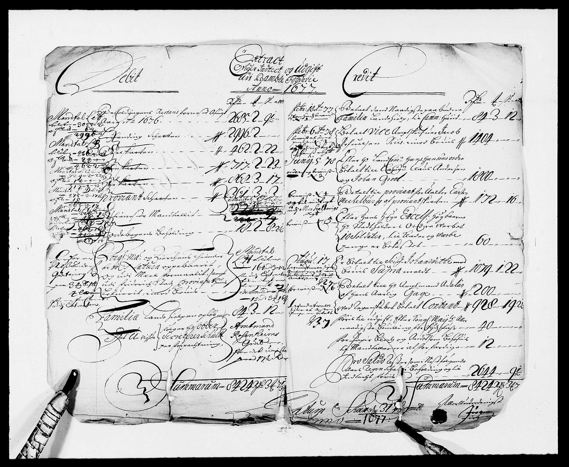 Rentekammeret inntil 1814, Reviderte regnskaper, Fogderegnskap, AV/RA-EA-4092/R34/L2043: Fogderegnskap Bamble, 1676-1677, s. 221