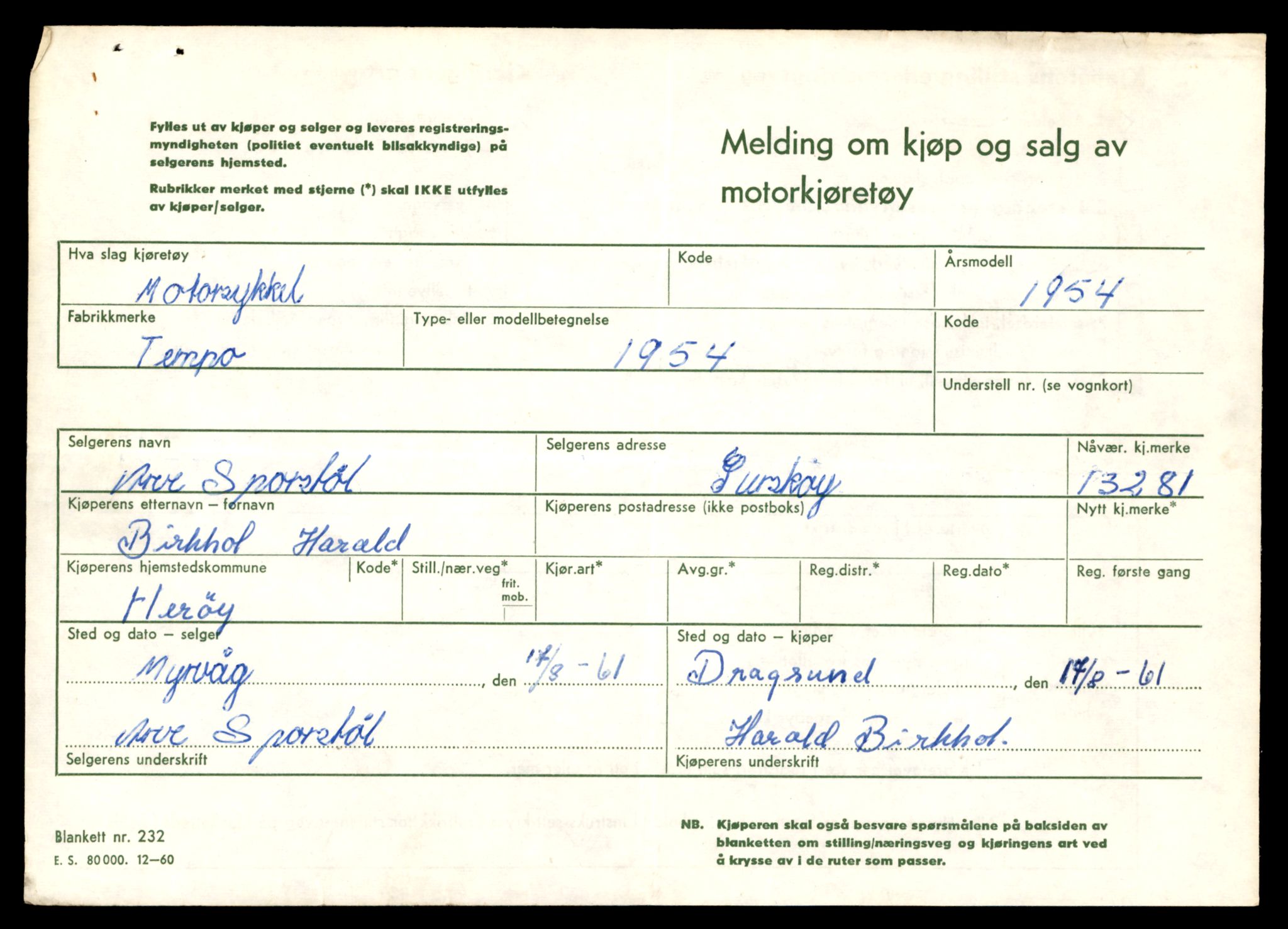 Møre og Romsdal vegkontor - Ålesund trafikkstasjon, SAT/A-4099/F/Fe/L0038: Registreringskort for kjøretøy T 13180 - T 13360, 1927-1998, s. 1685