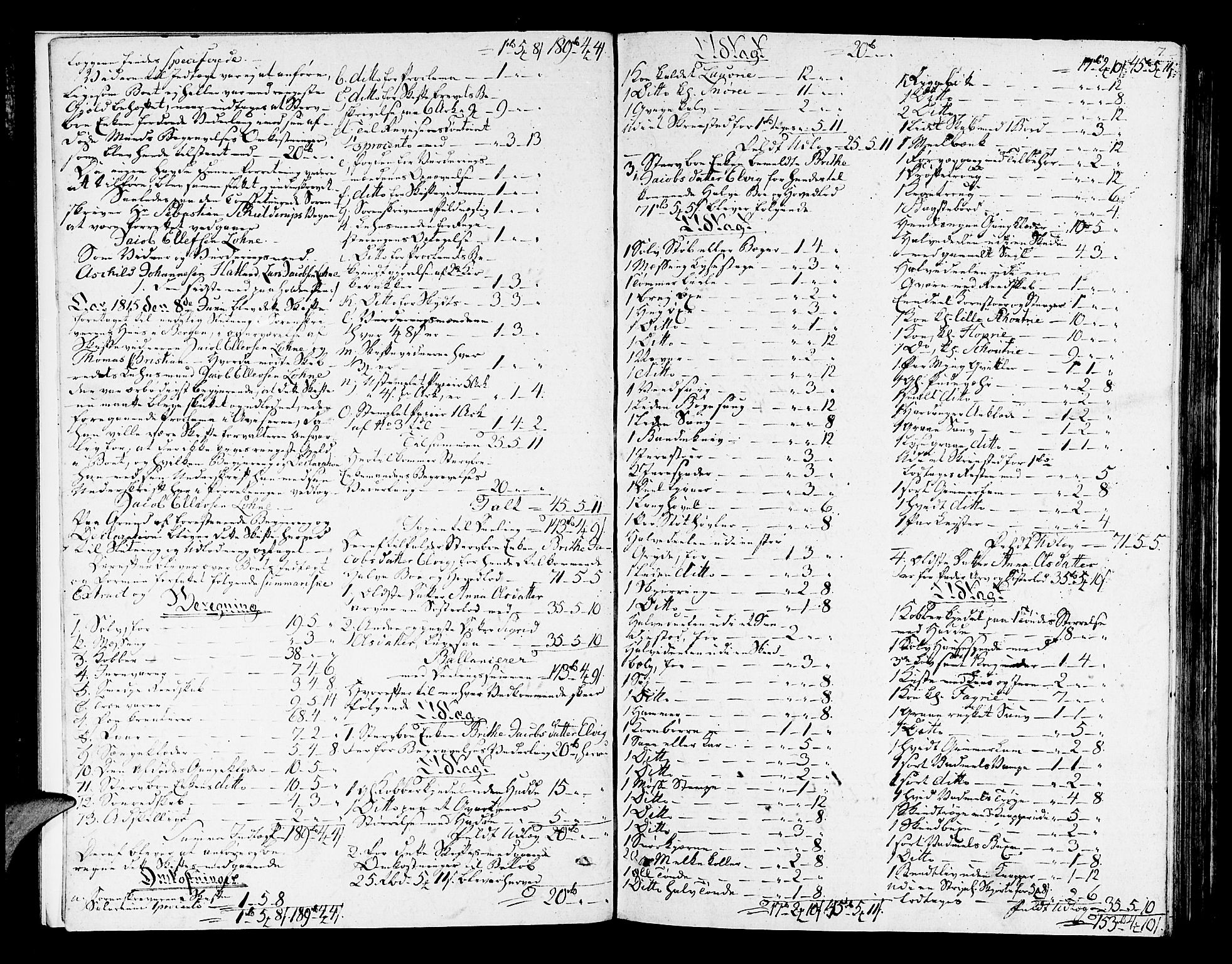 Nordhordland sorenskrivar, AV/SAB-A-2901/1/H/Ha/L0013a: Skifteprotokollar Nordhordland , 1815-1817, s. 6b-7a