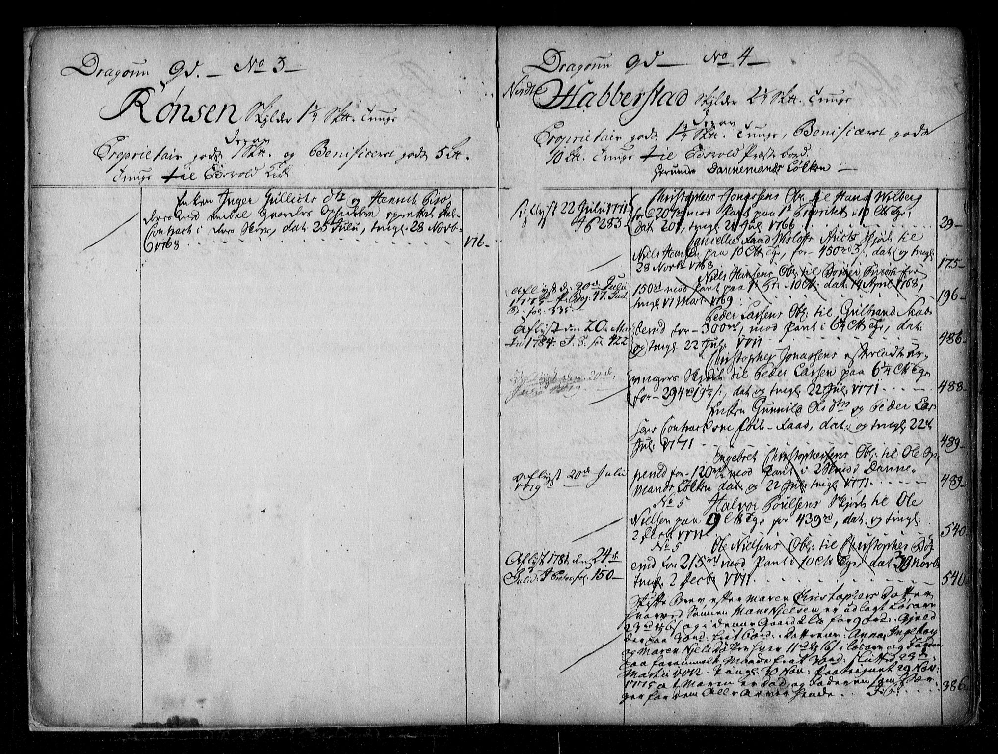 Øvre Romerike sorenskriveri, SAO/A-10649/G/Ga/Gaa/L0002: Panteregister nr. 2, 1766-1774
