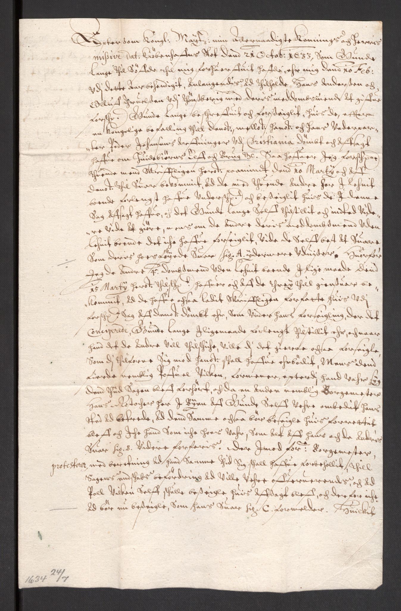 Danske Kanselli 1572-1799, AV/RA-EA-3023/F/Fc/Fcc/Fcca/L0007: Norske innlegg 1572-1799, 1633-1635, s. 153